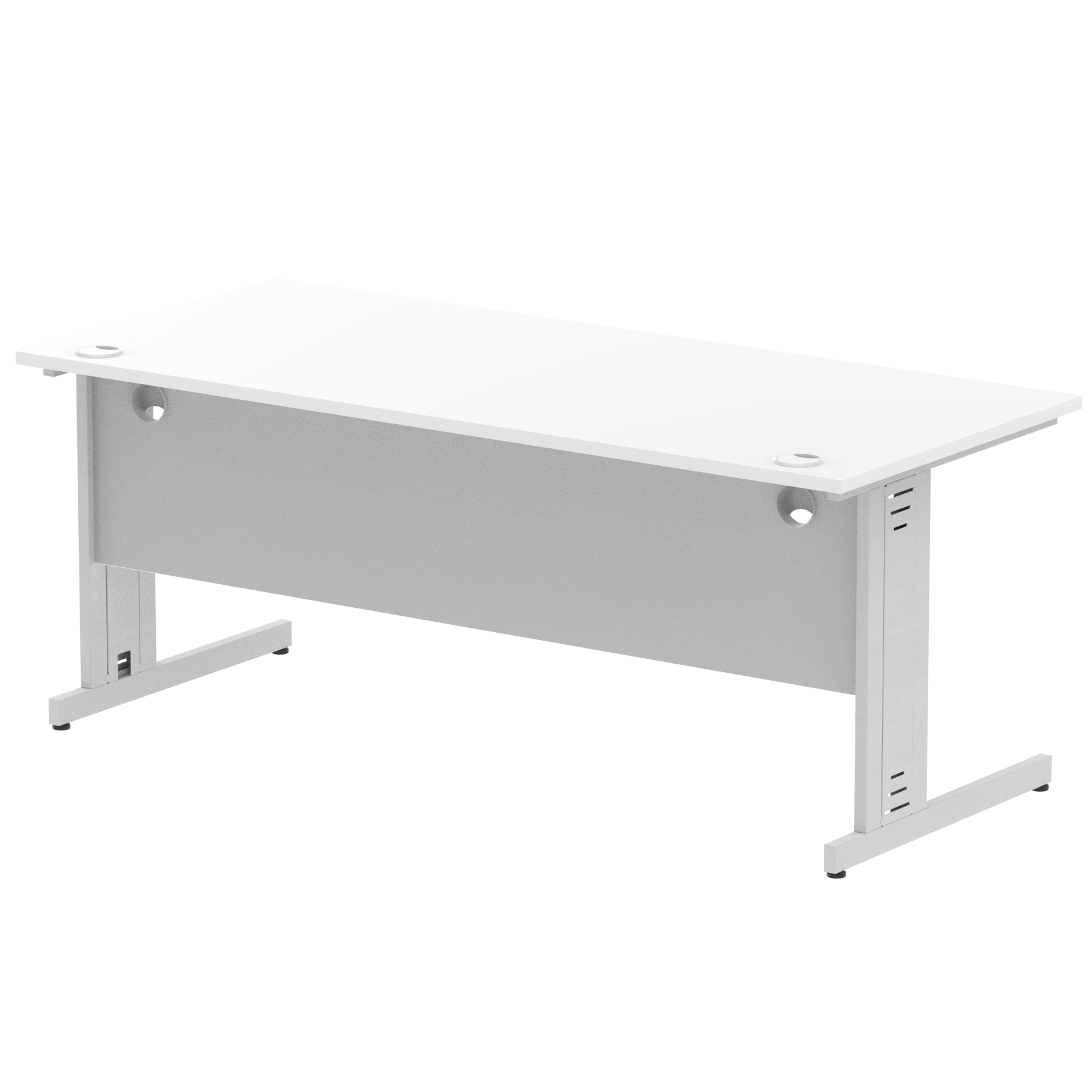 White / Silver Frame