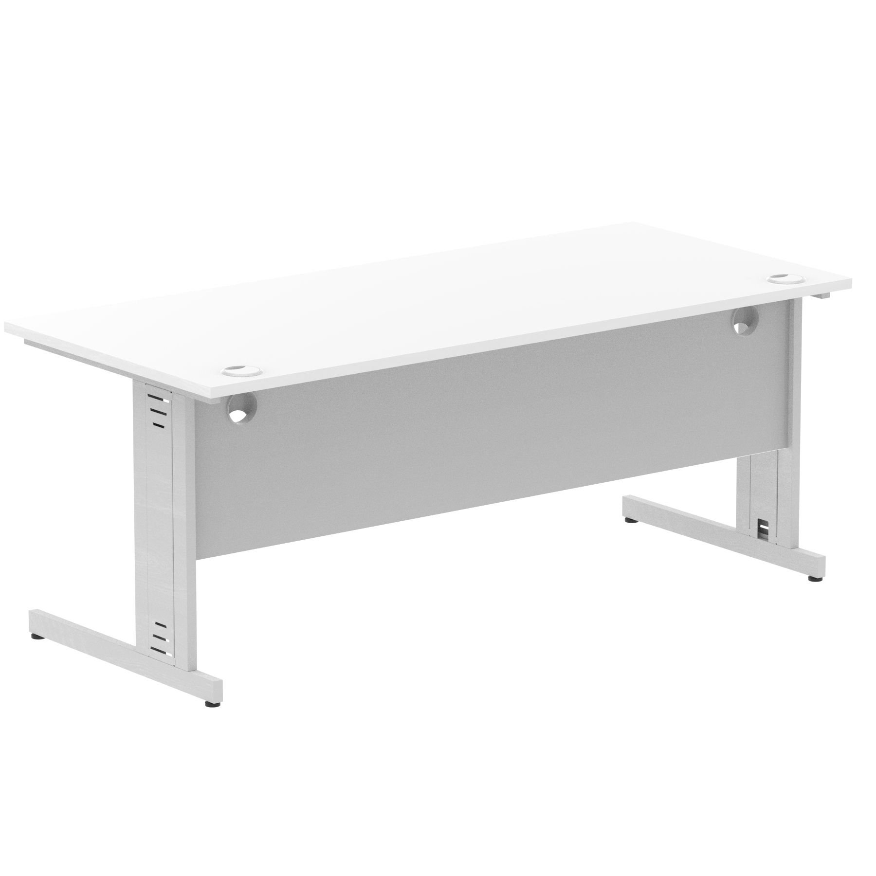 White / Silver Frame
