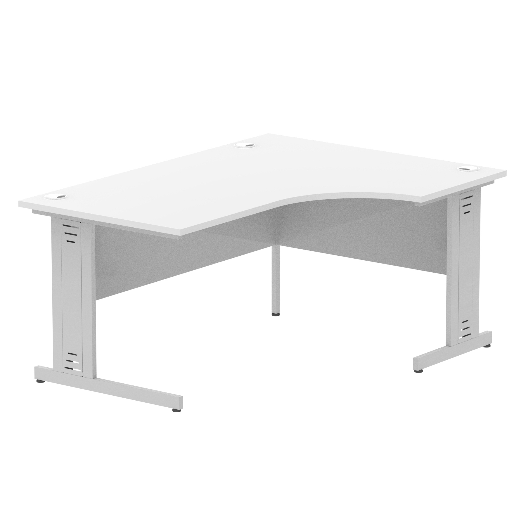 White / Silver Frame
