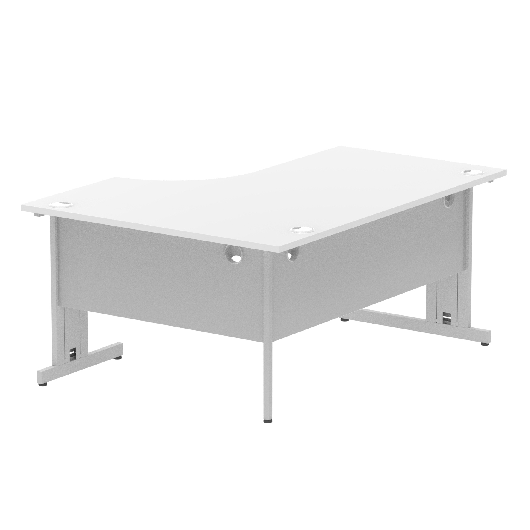 White / Silver Frame