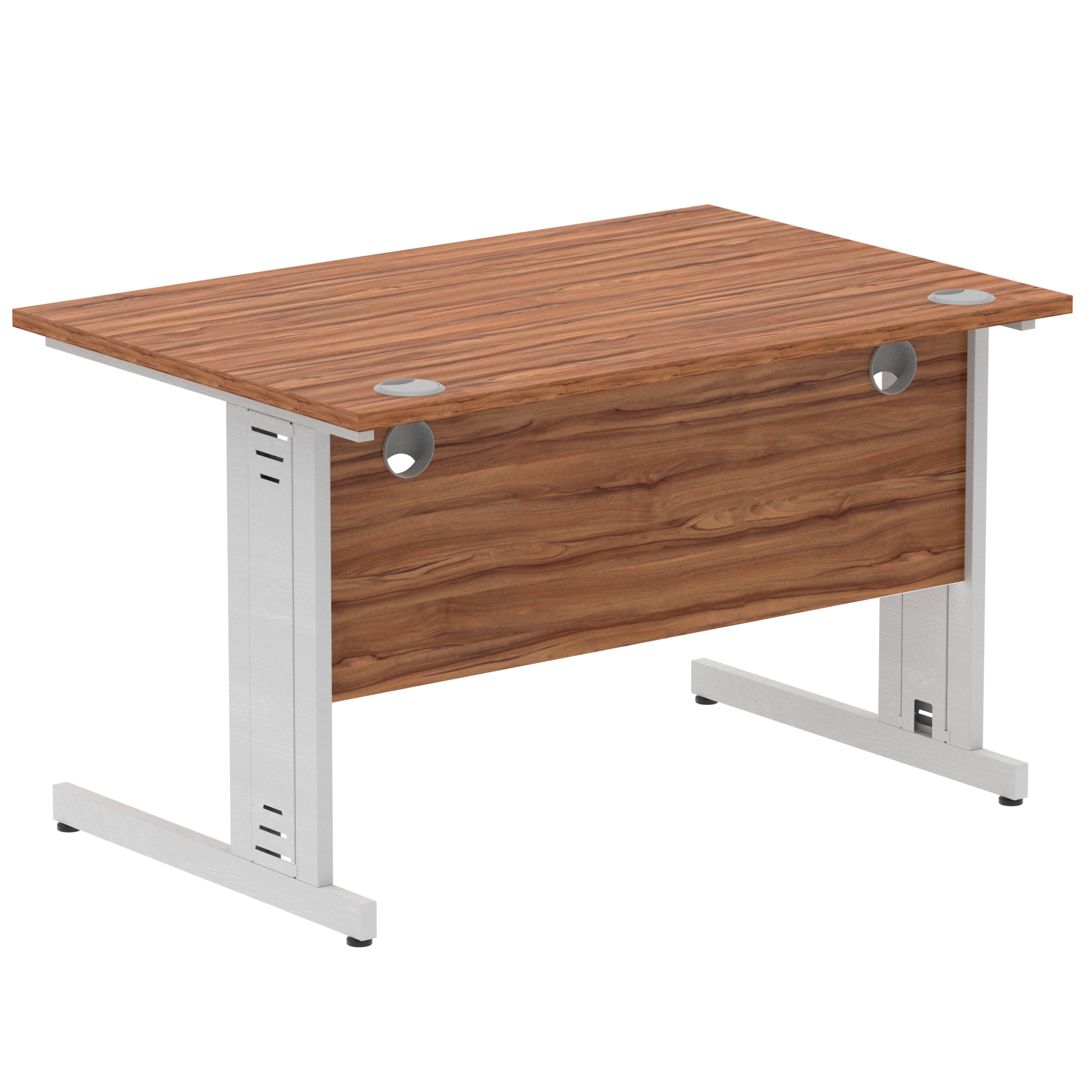 Walnut / Silver Frame