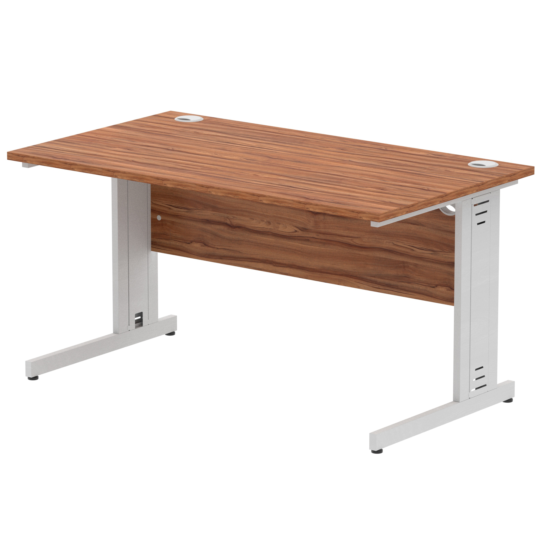 Walnut / Silver Frame