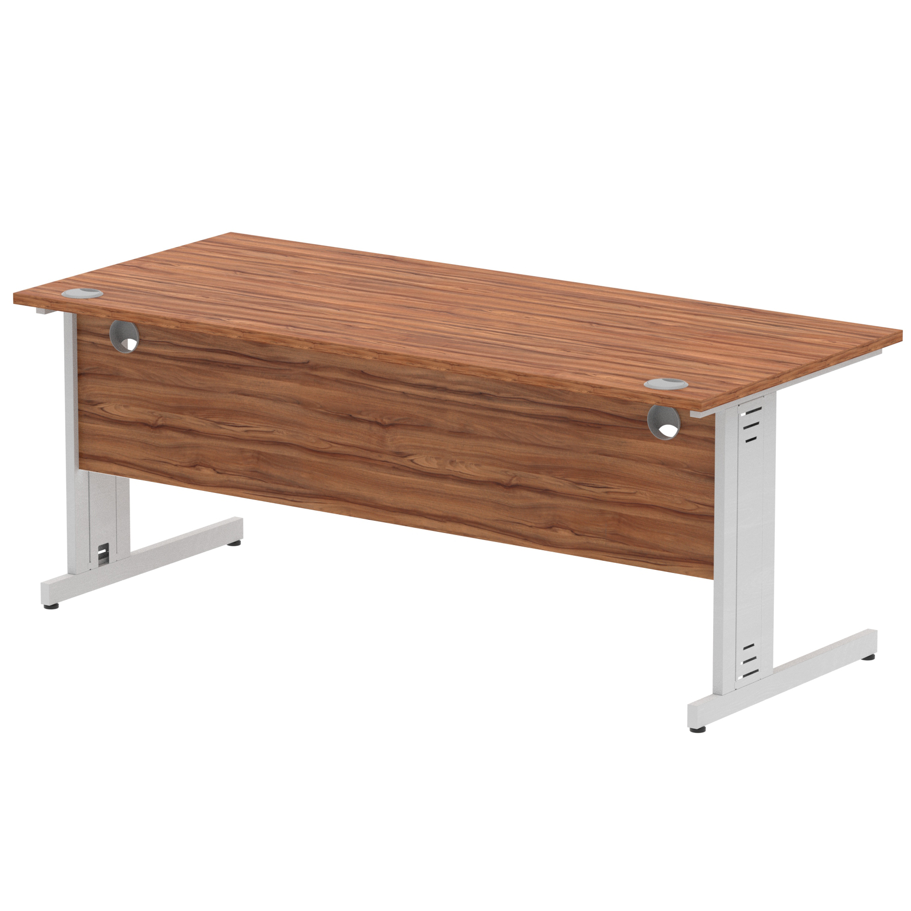 Walnut / Silver Frame