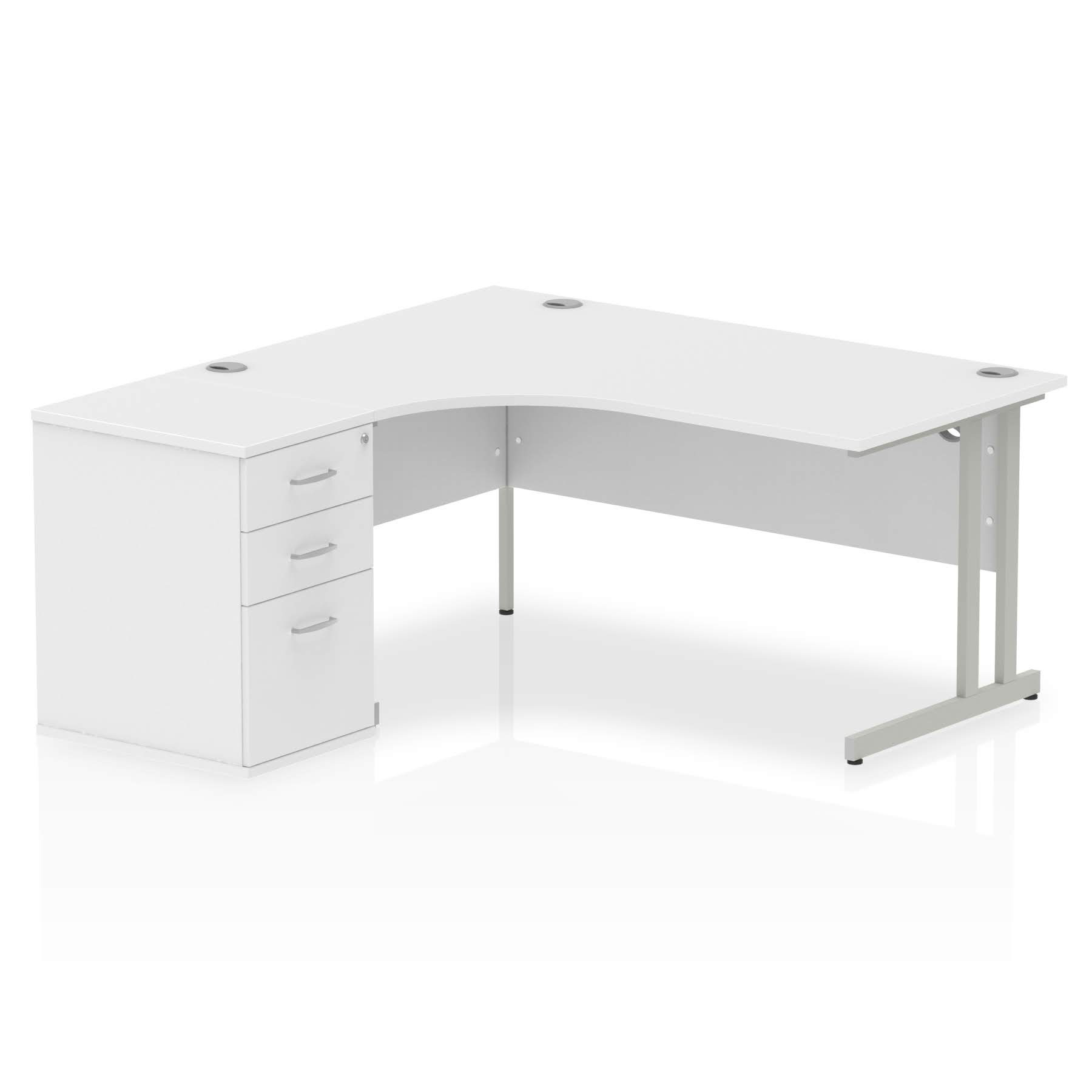 White / Silver Frame