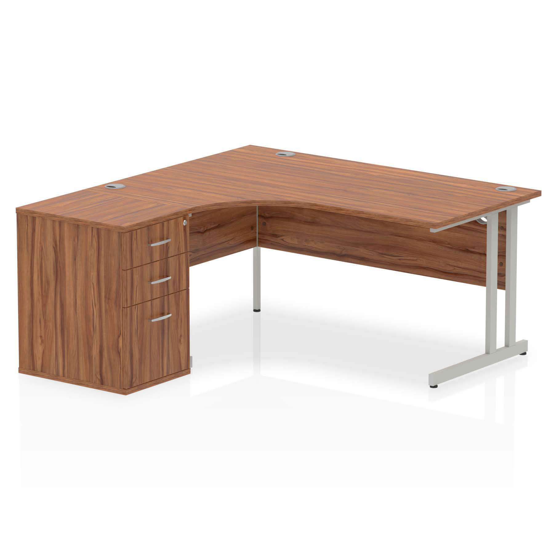 Walnut / Silver Frame