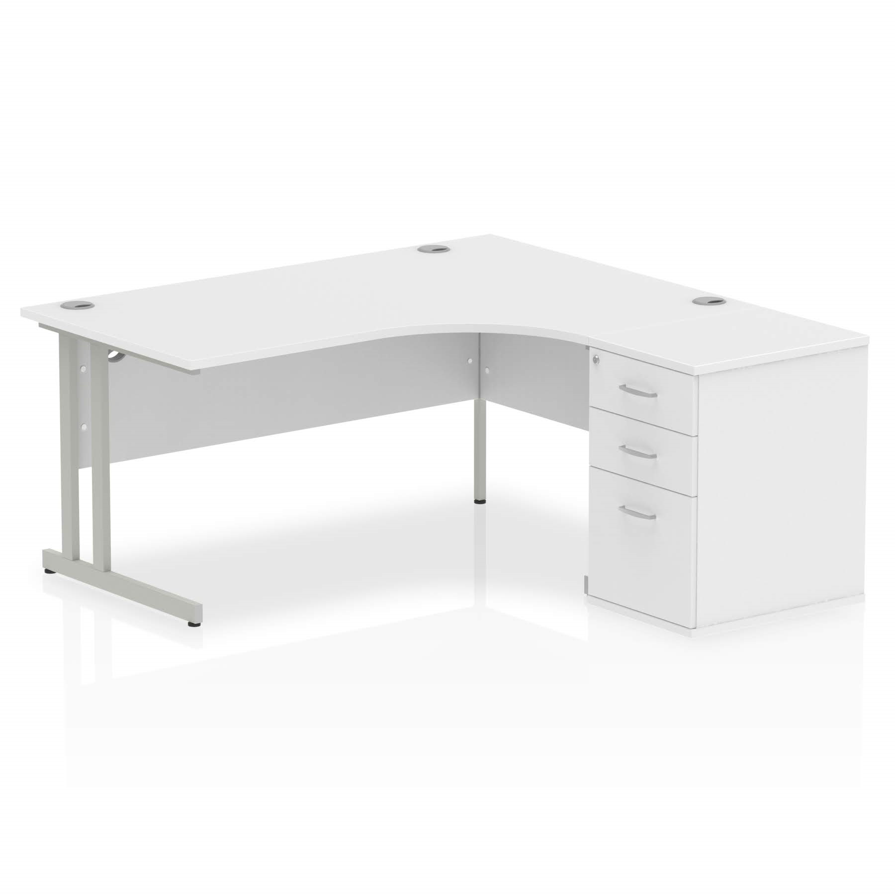 White / Silver Frame