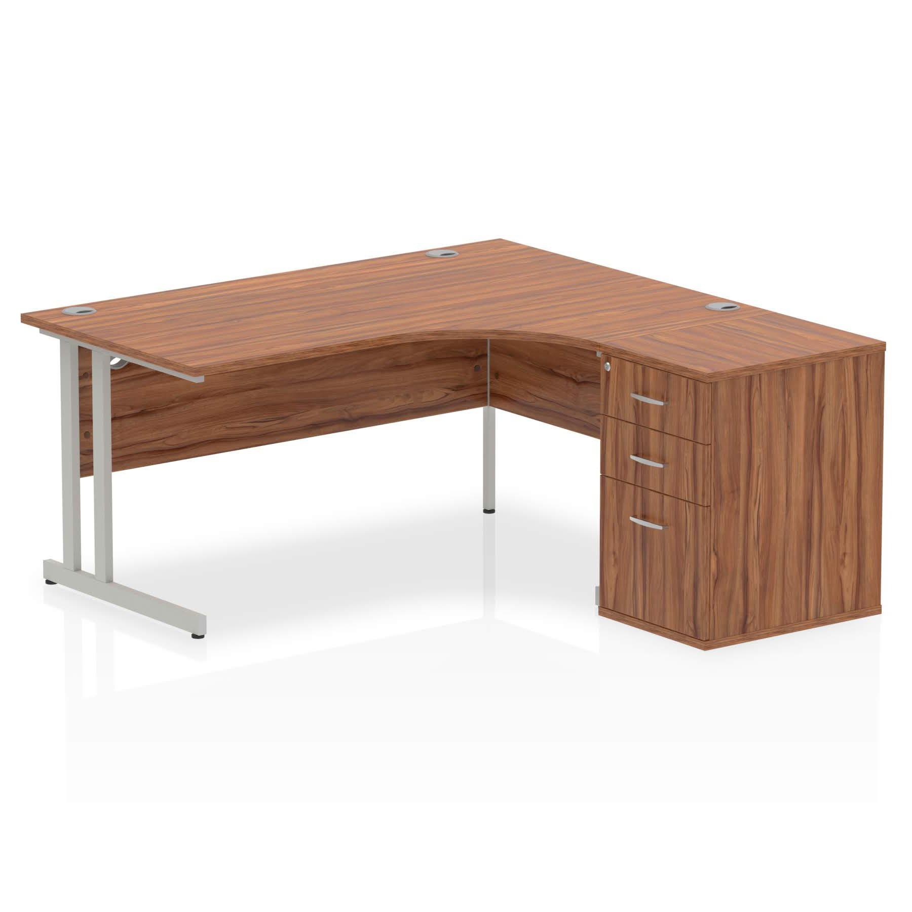 Walnut / Silver Frame
