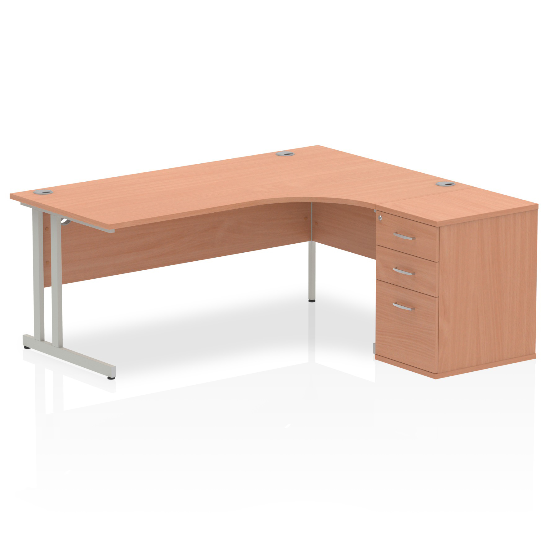 Beech / Silver Frame