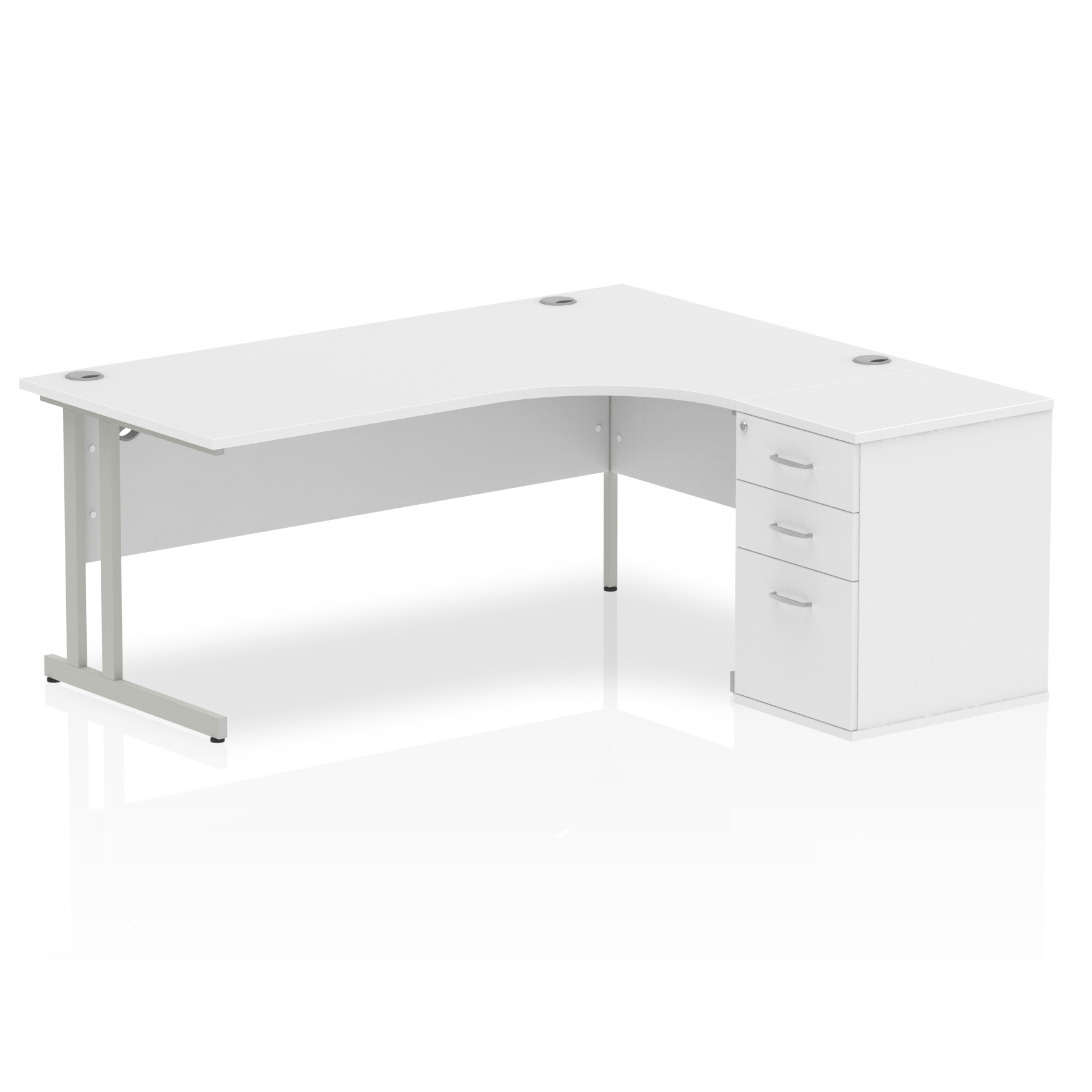 White / Silver Frame