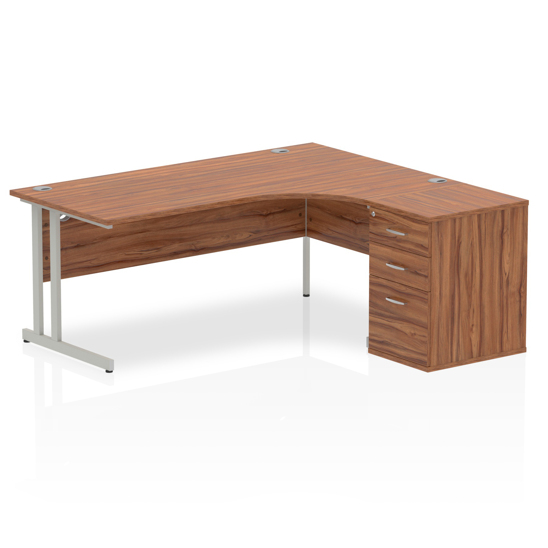 Walnut / Silver Frame