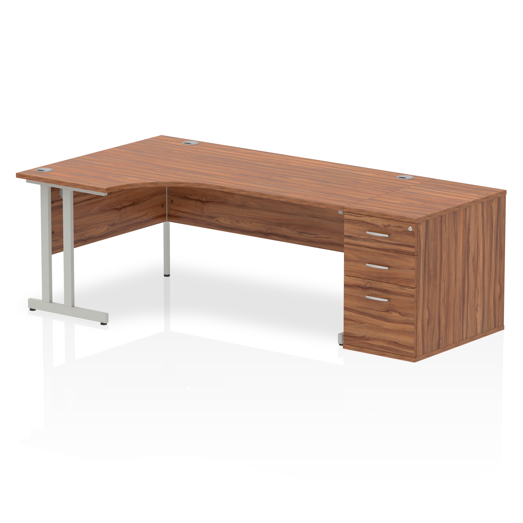 Walnut / Silver Frame