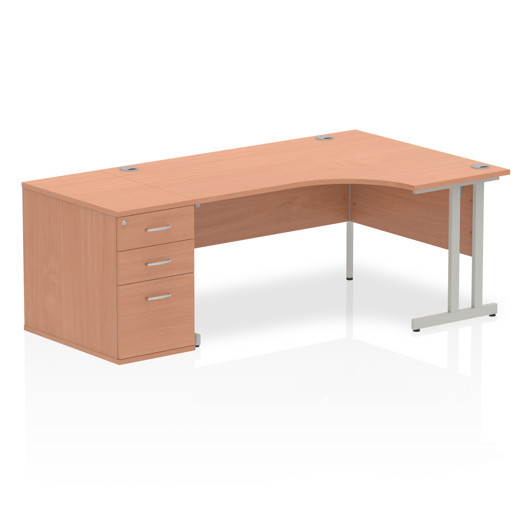 Beech / Silver Frame