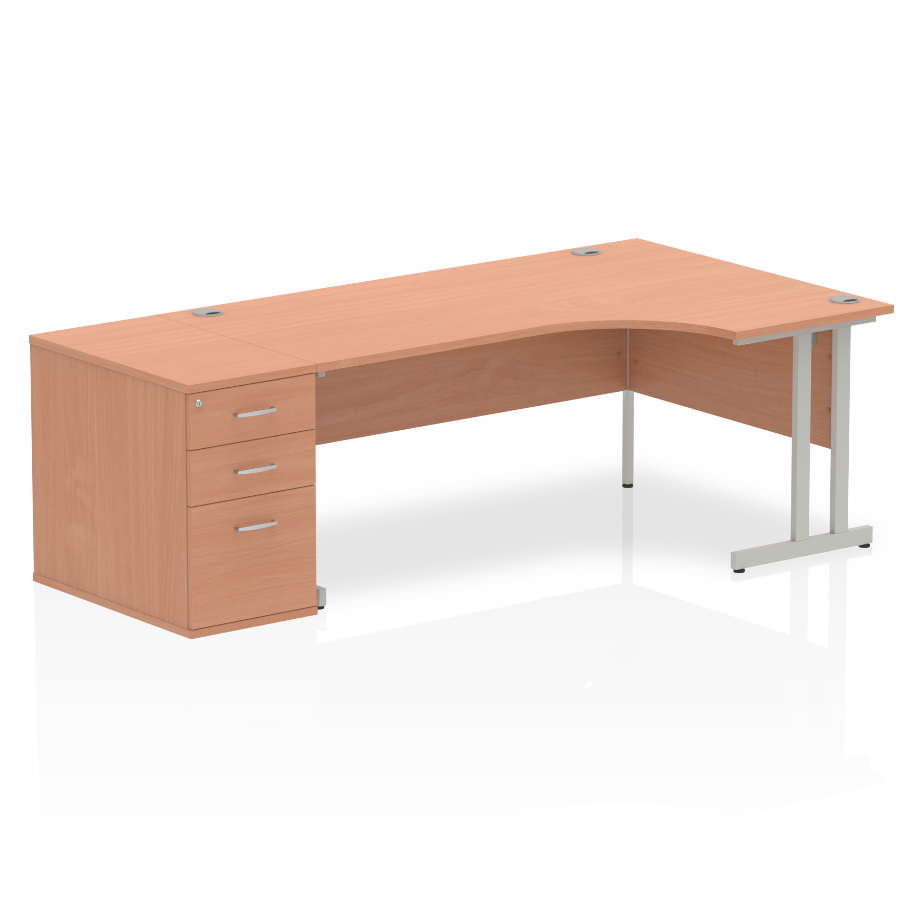 Beech / Silver Frame