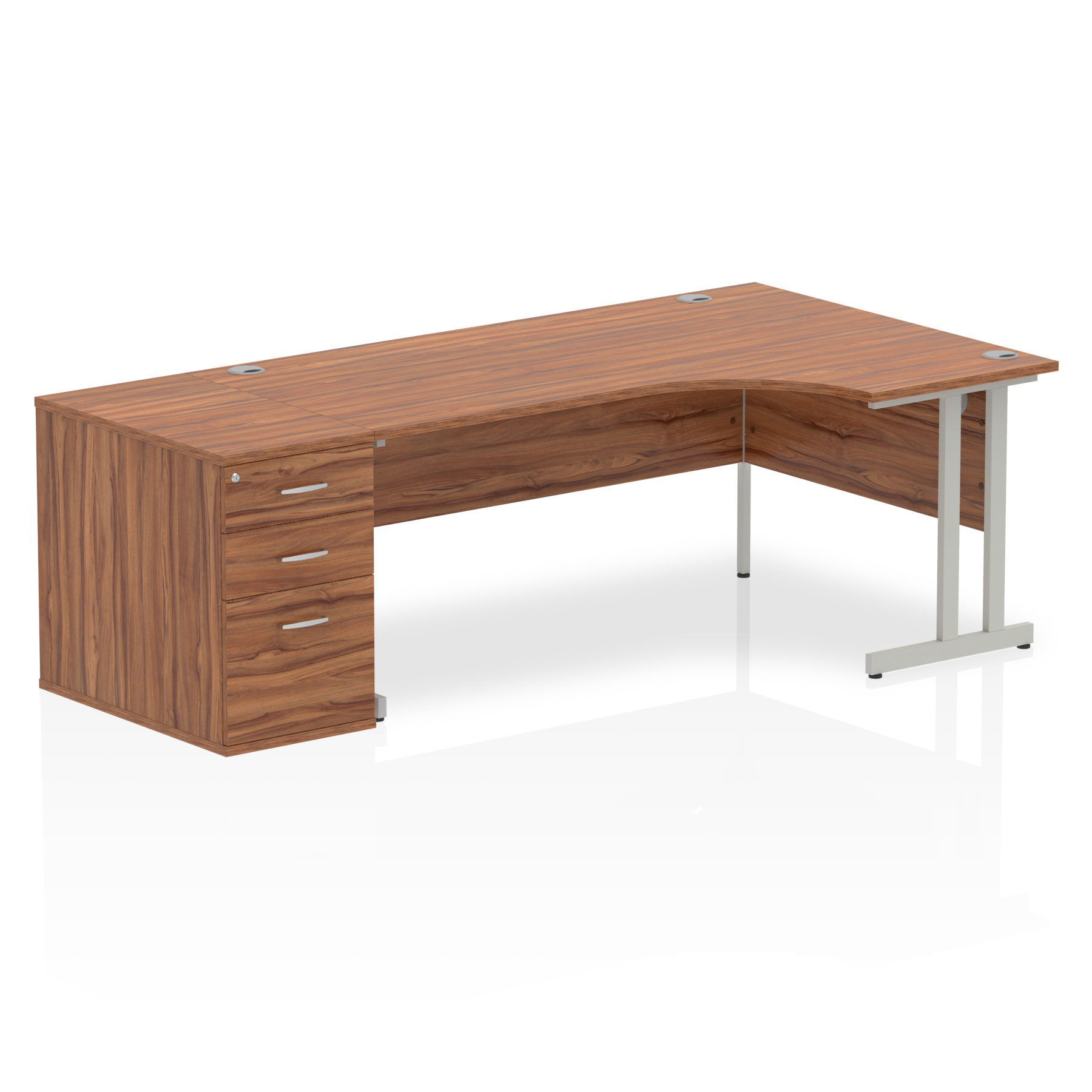 Walnut / Silver Frame