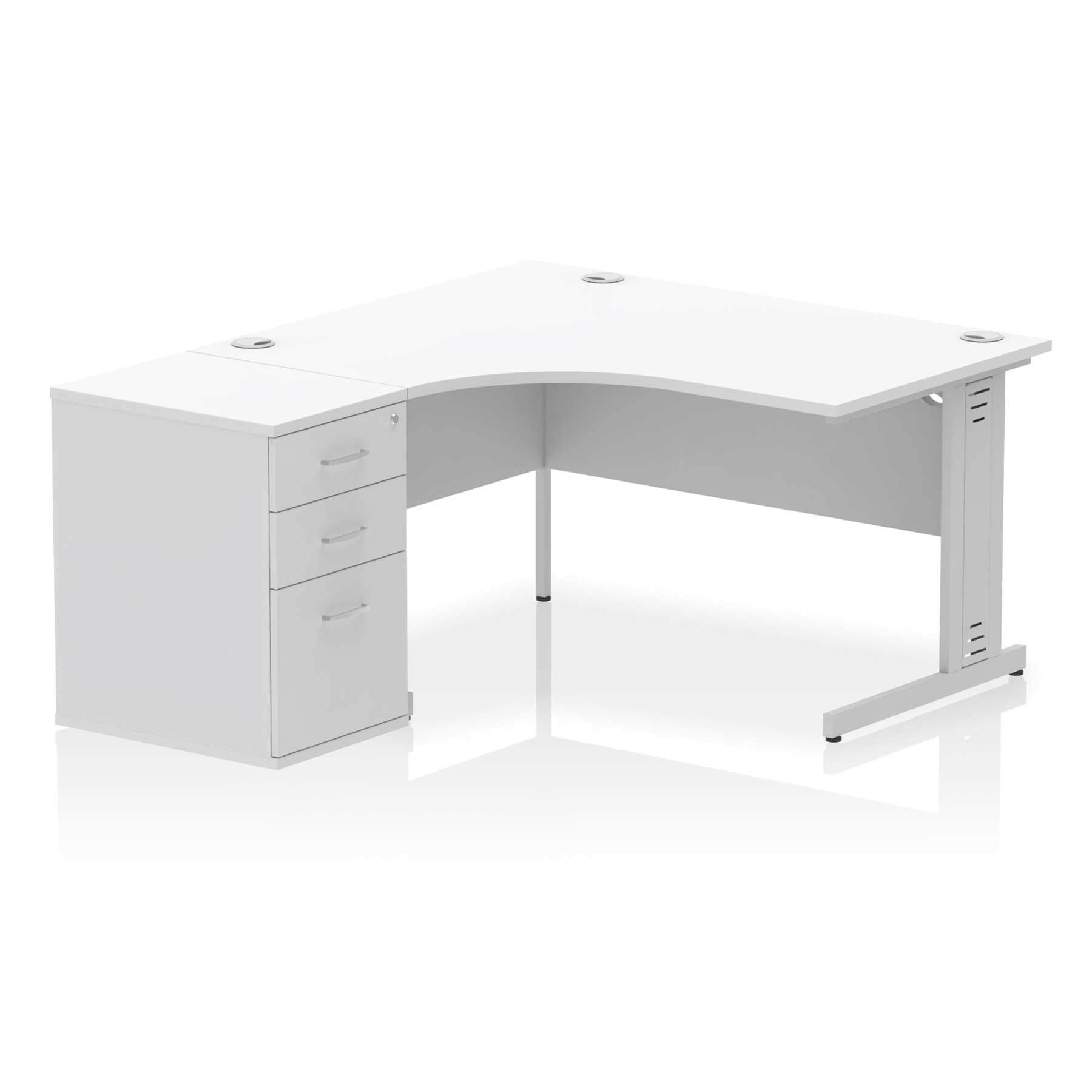 White / Silver Frame