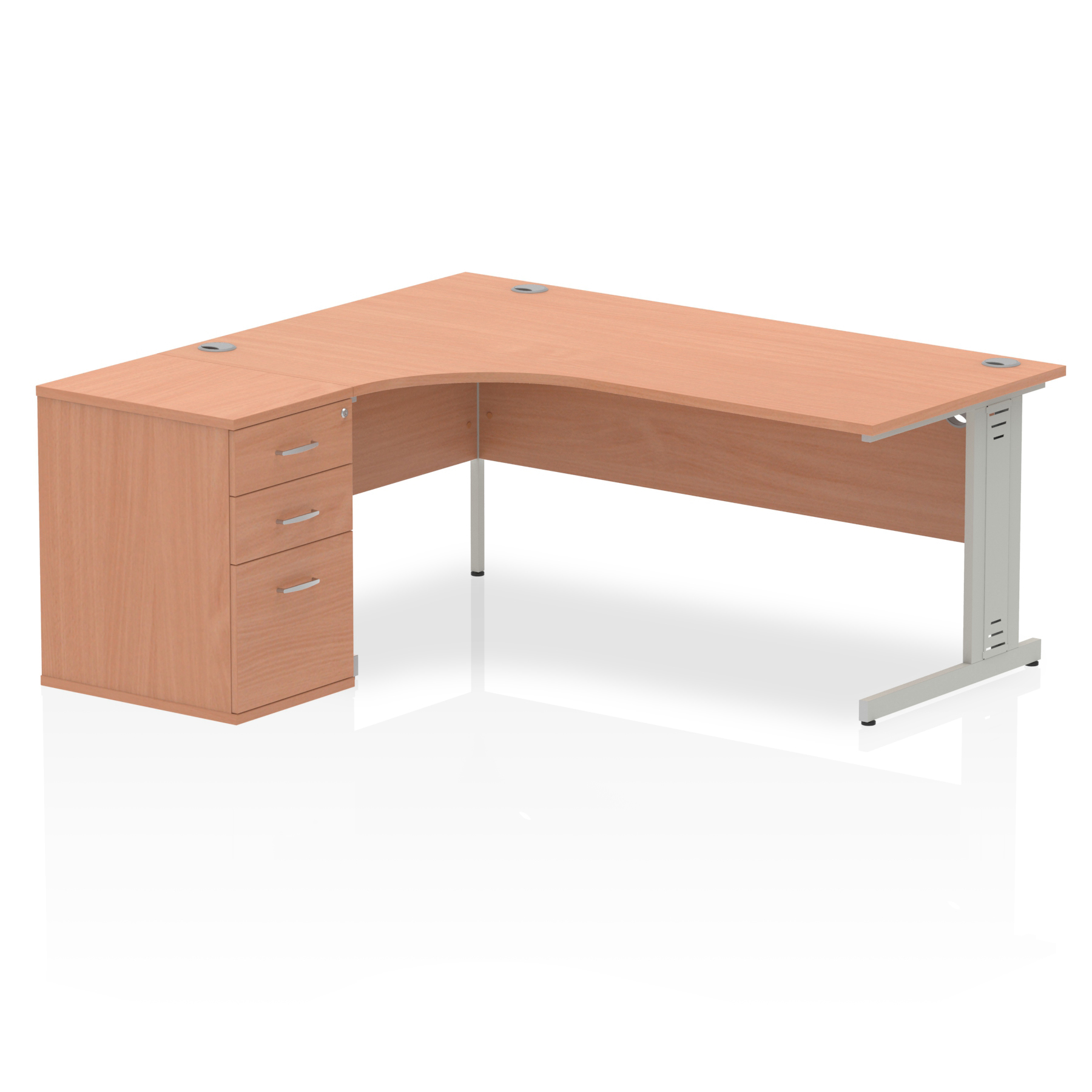 Beech / Silver Frame