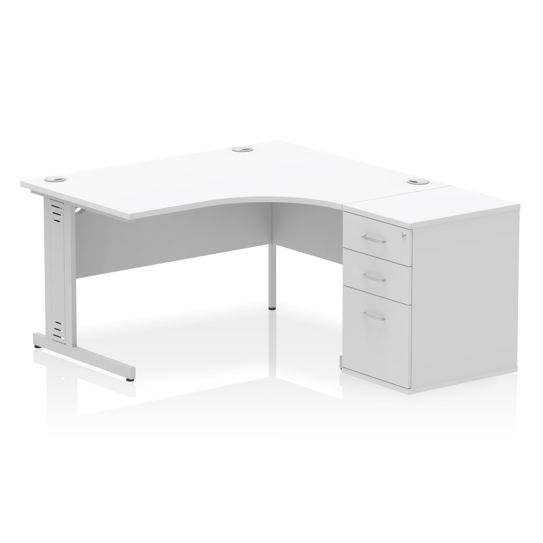 White / Silver Frame