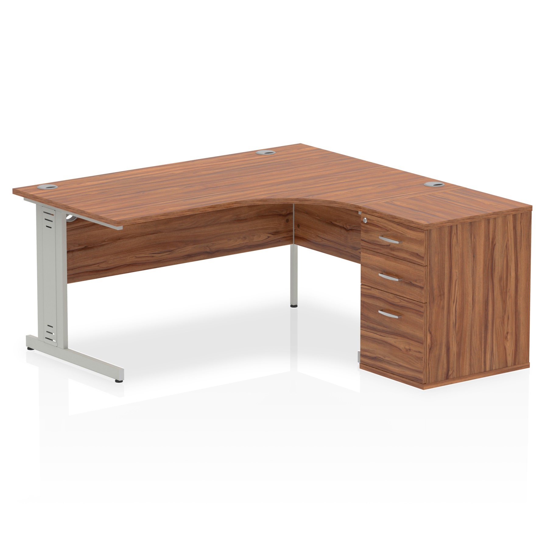 Walnut / Silver Frame