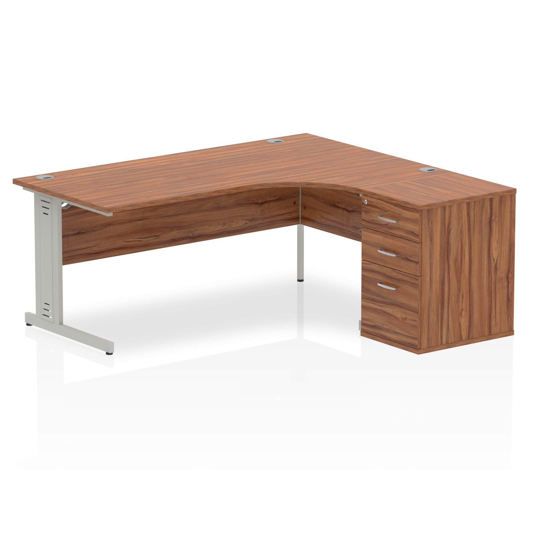 Walnut / Silver Frame