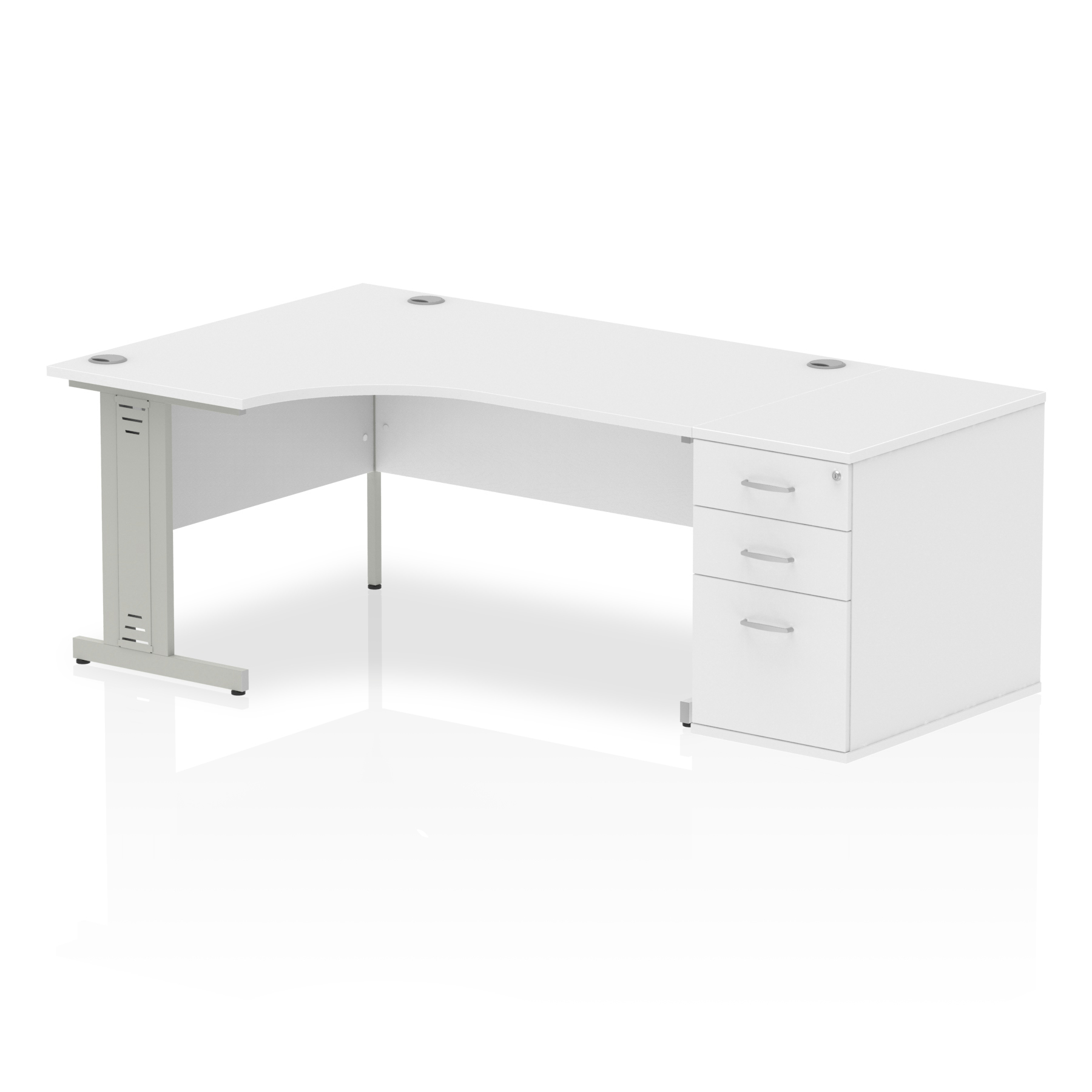 White / Silver Frame