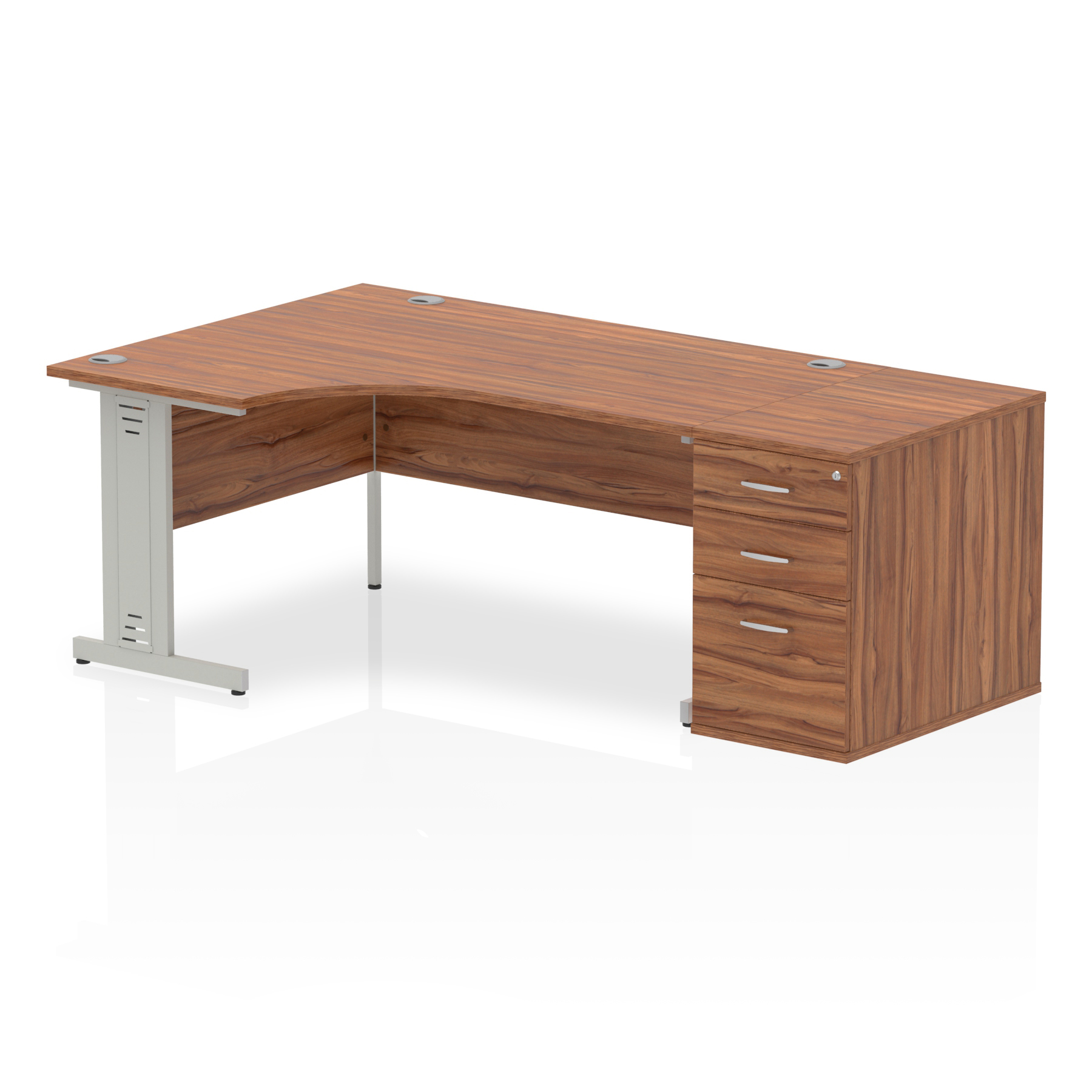 Walnut / Silver Frame