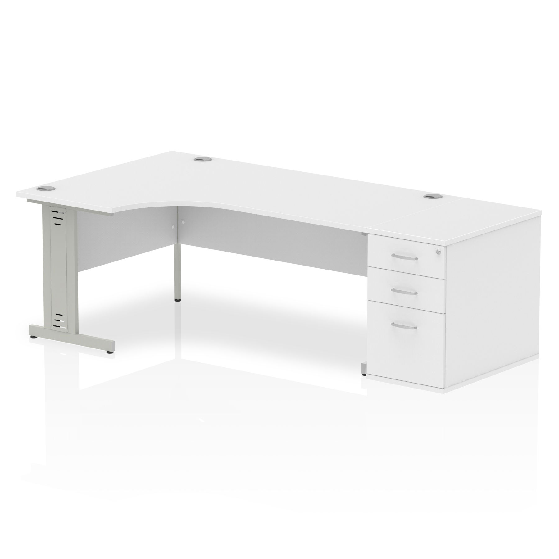 White / Silver Frame