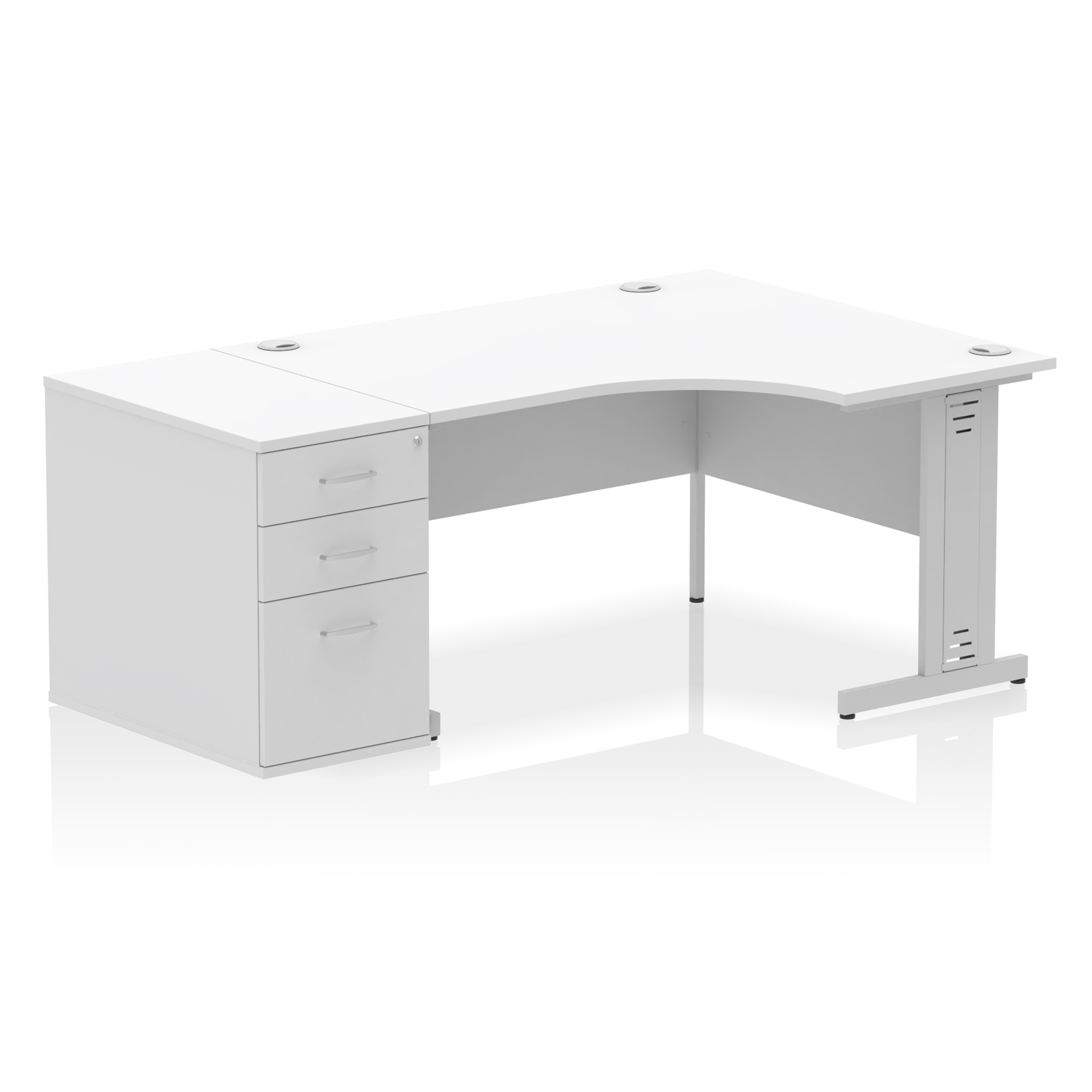 White / Silver Frame