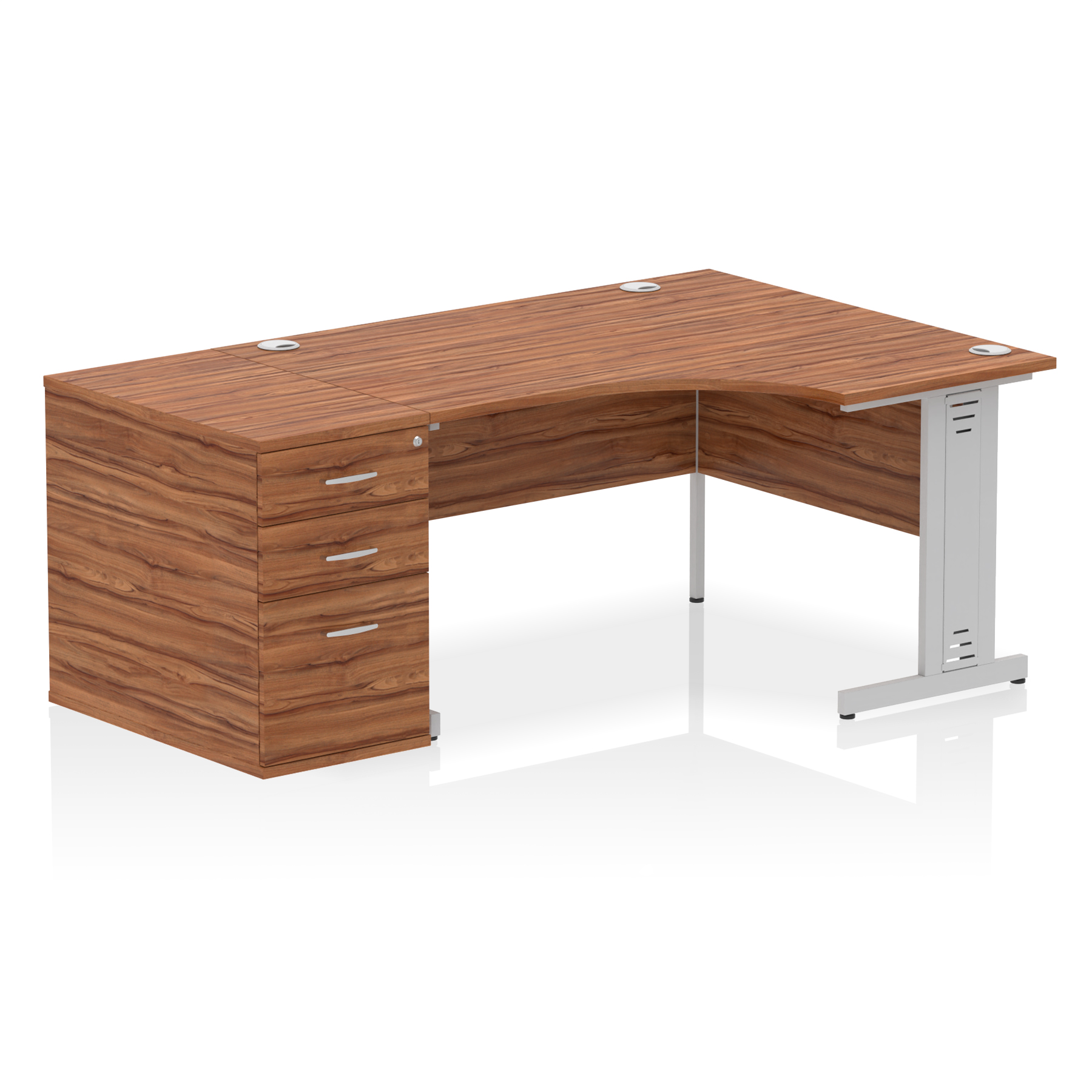 Walnut / Silver Frame