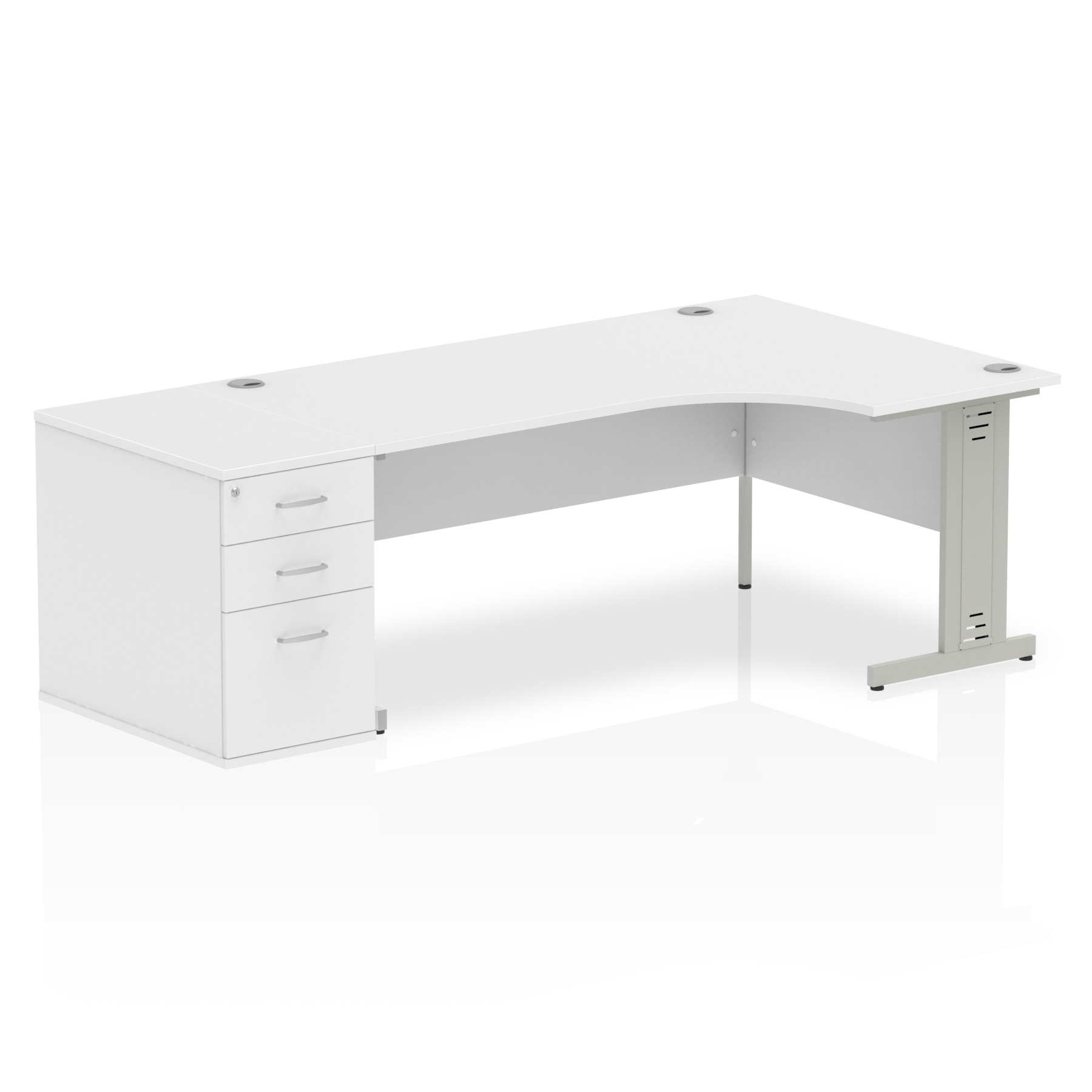 White / Silver Frame
