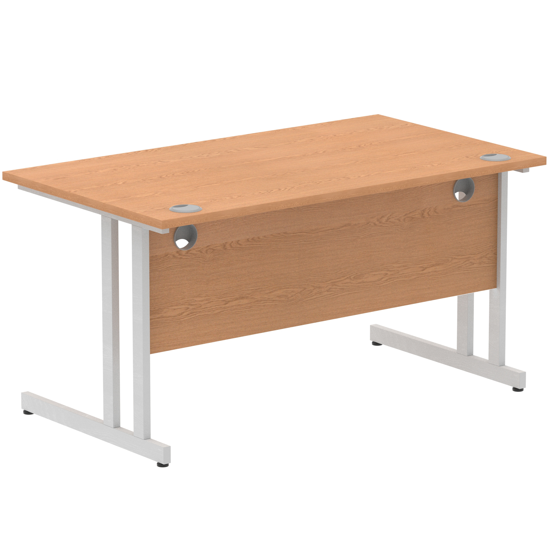 Oak / Silver Frame