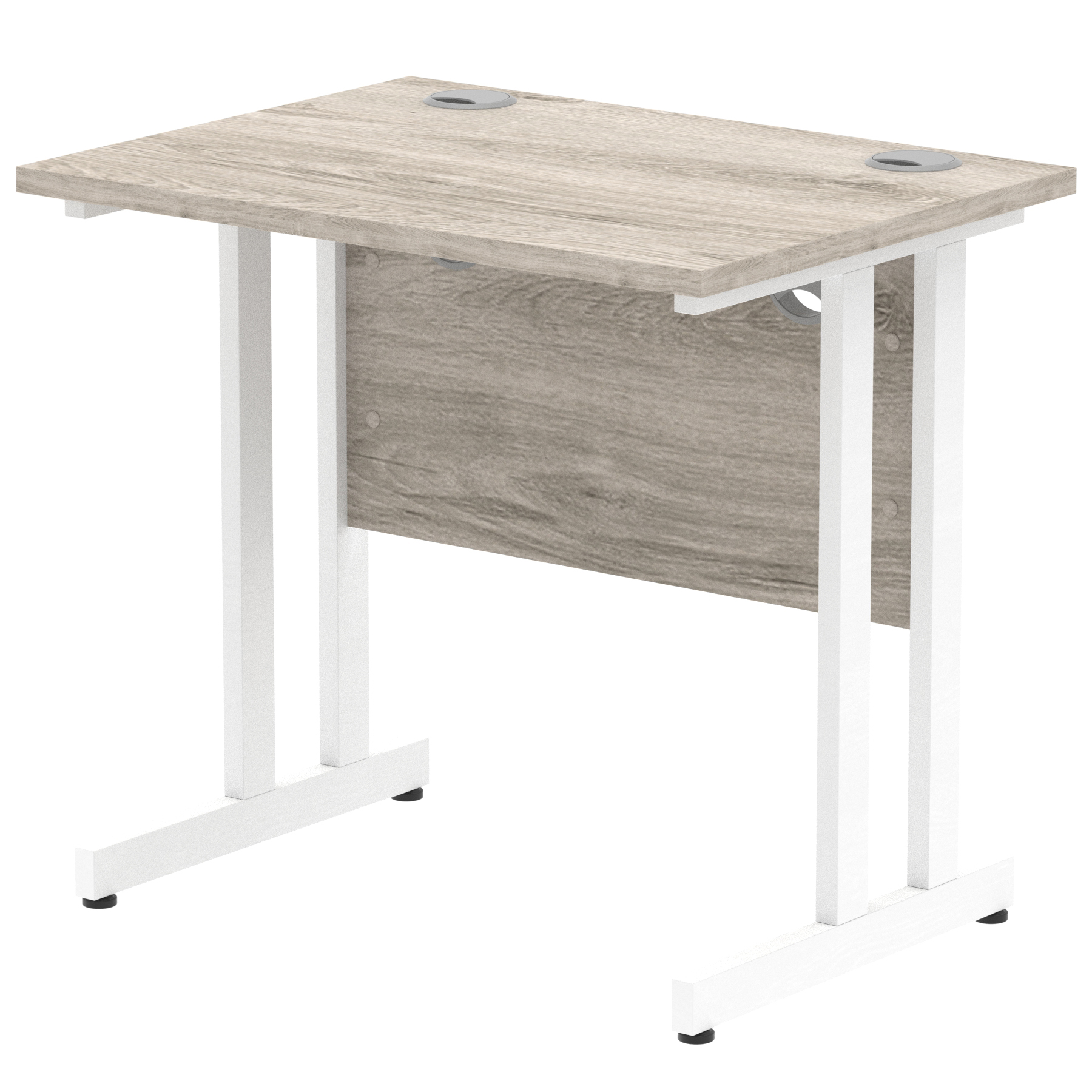 Grey Oak / White Frame