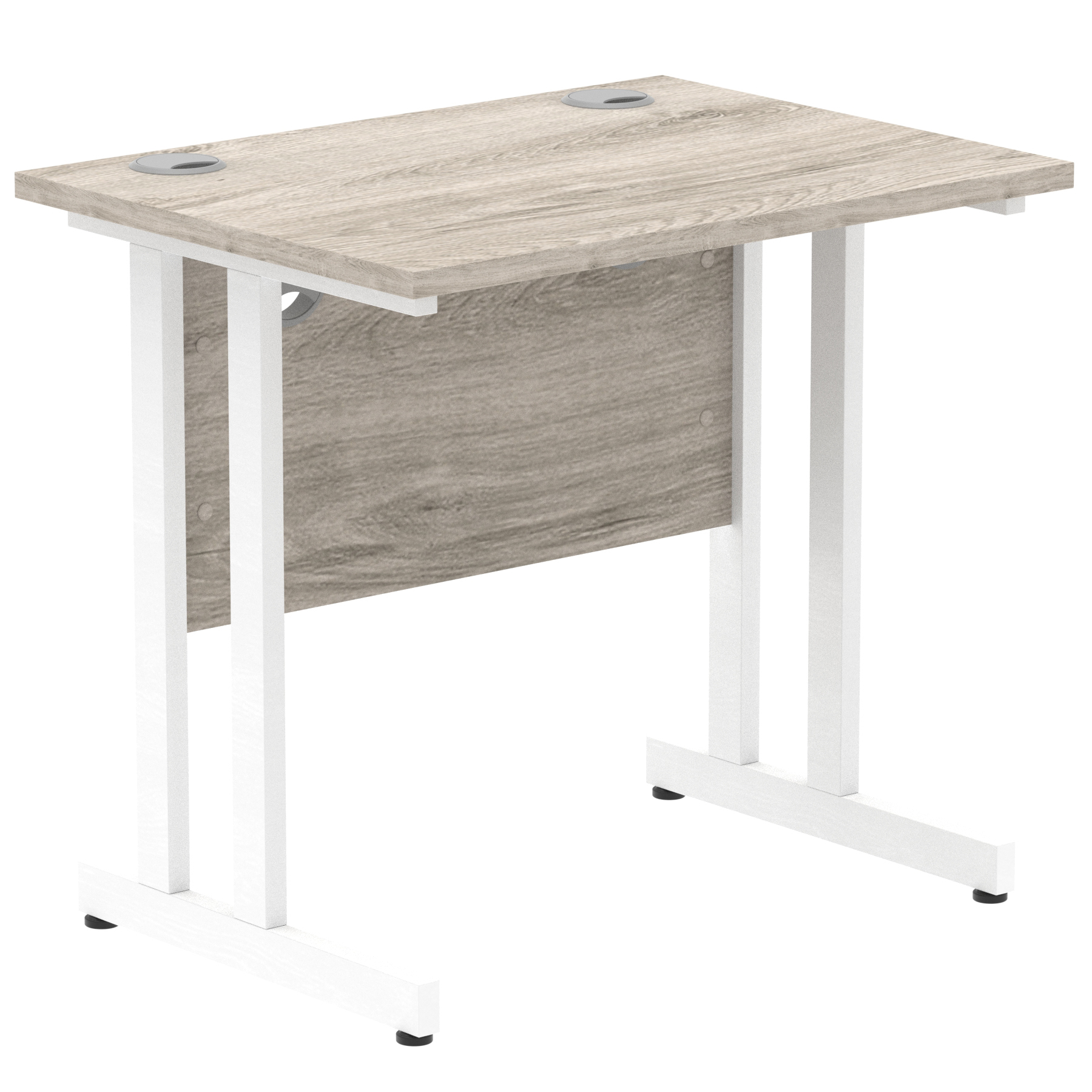 Grey Oak / White Frame