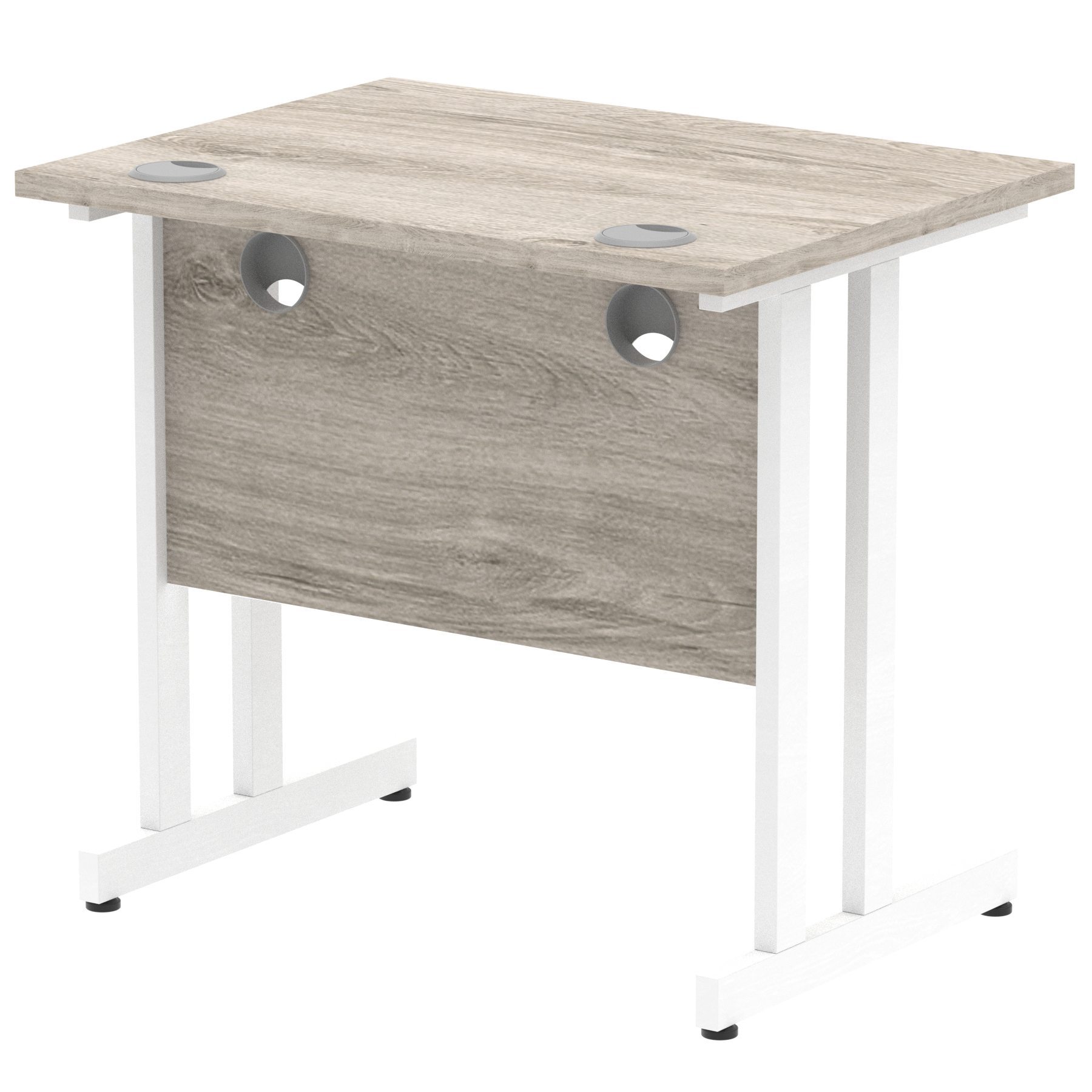 Grey Oak / White Frame
