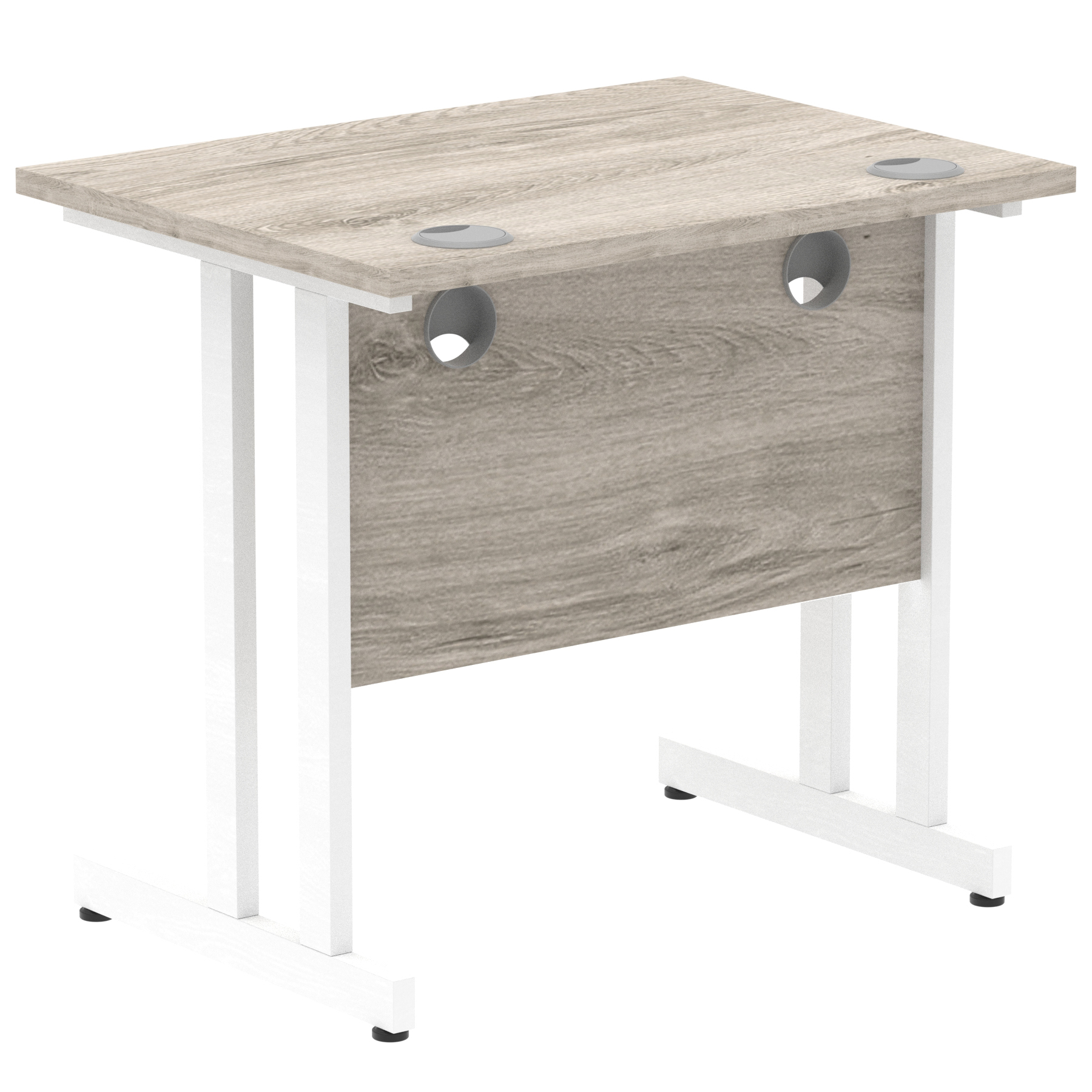 Grey Oak / White Frame