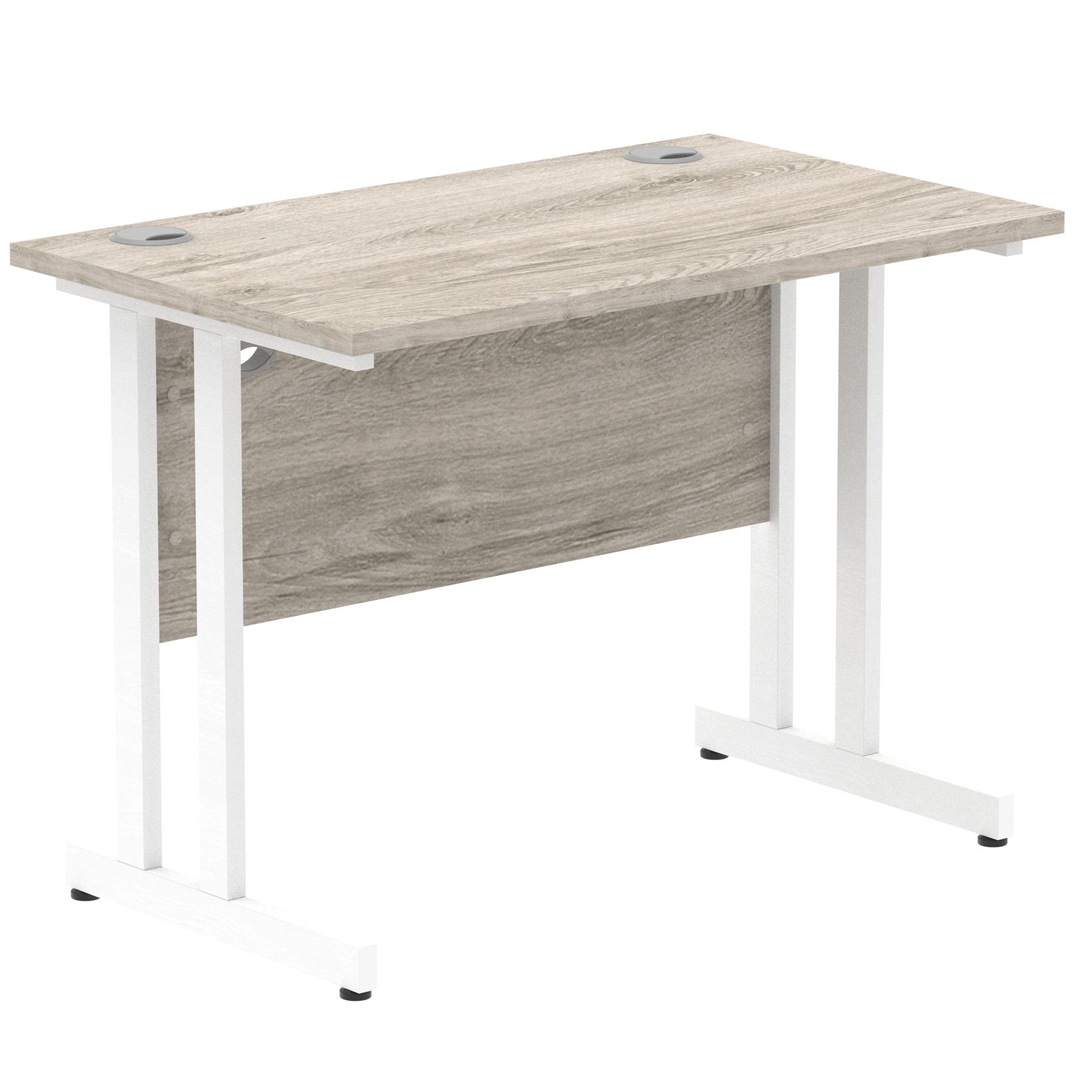 Grey Oak / White Frame