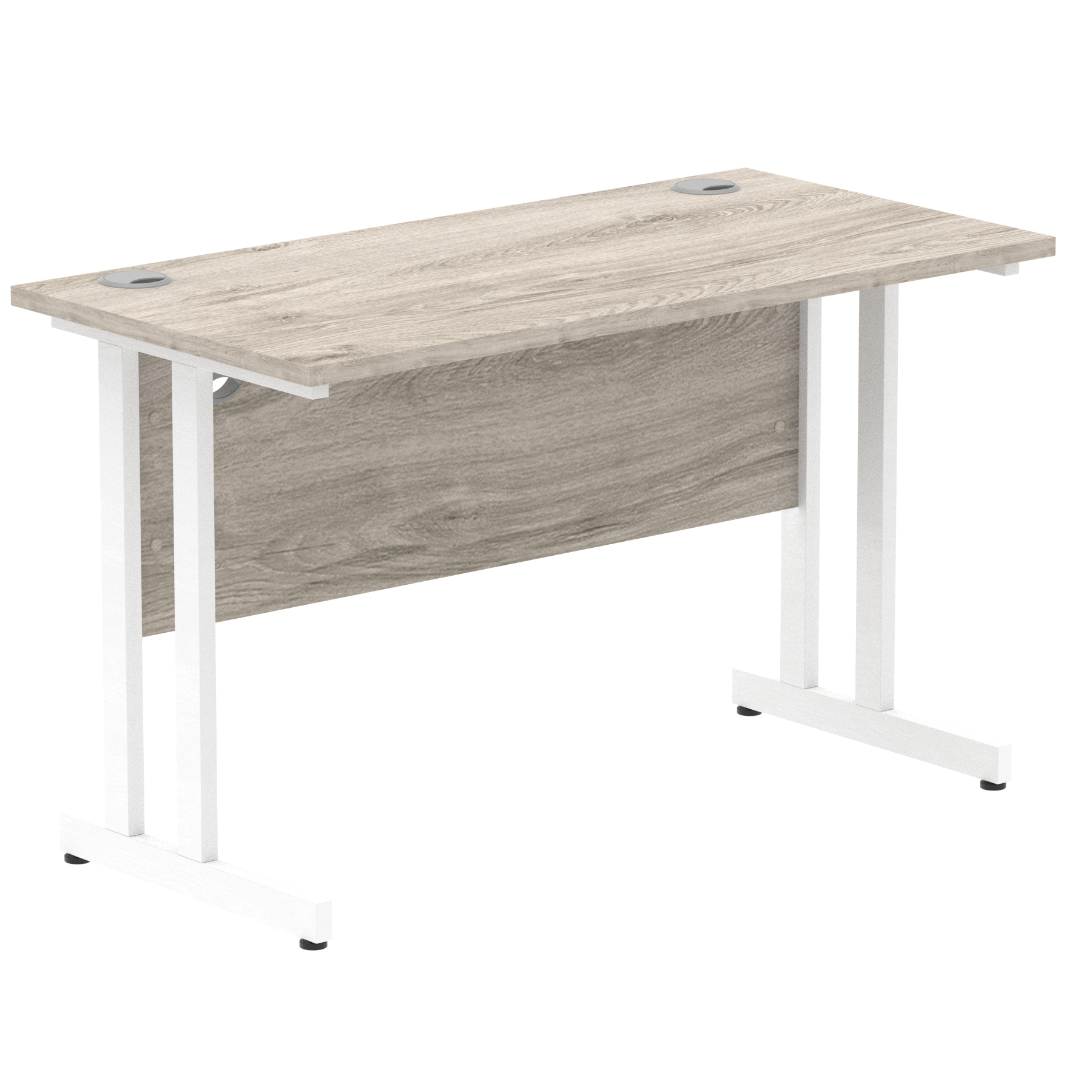 Grey Oak / White Frame