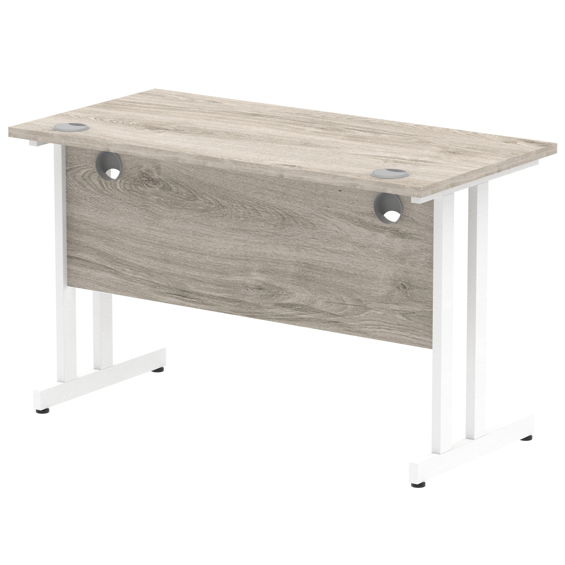Grey Oak / White Frame