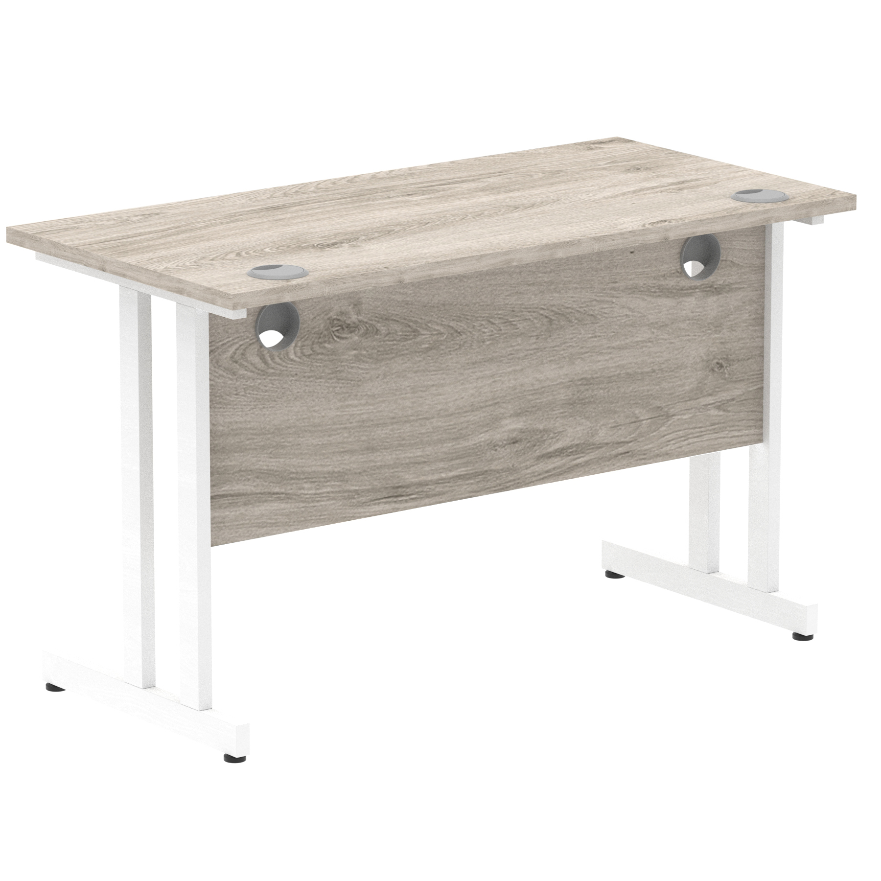Grey Oak / White Frame