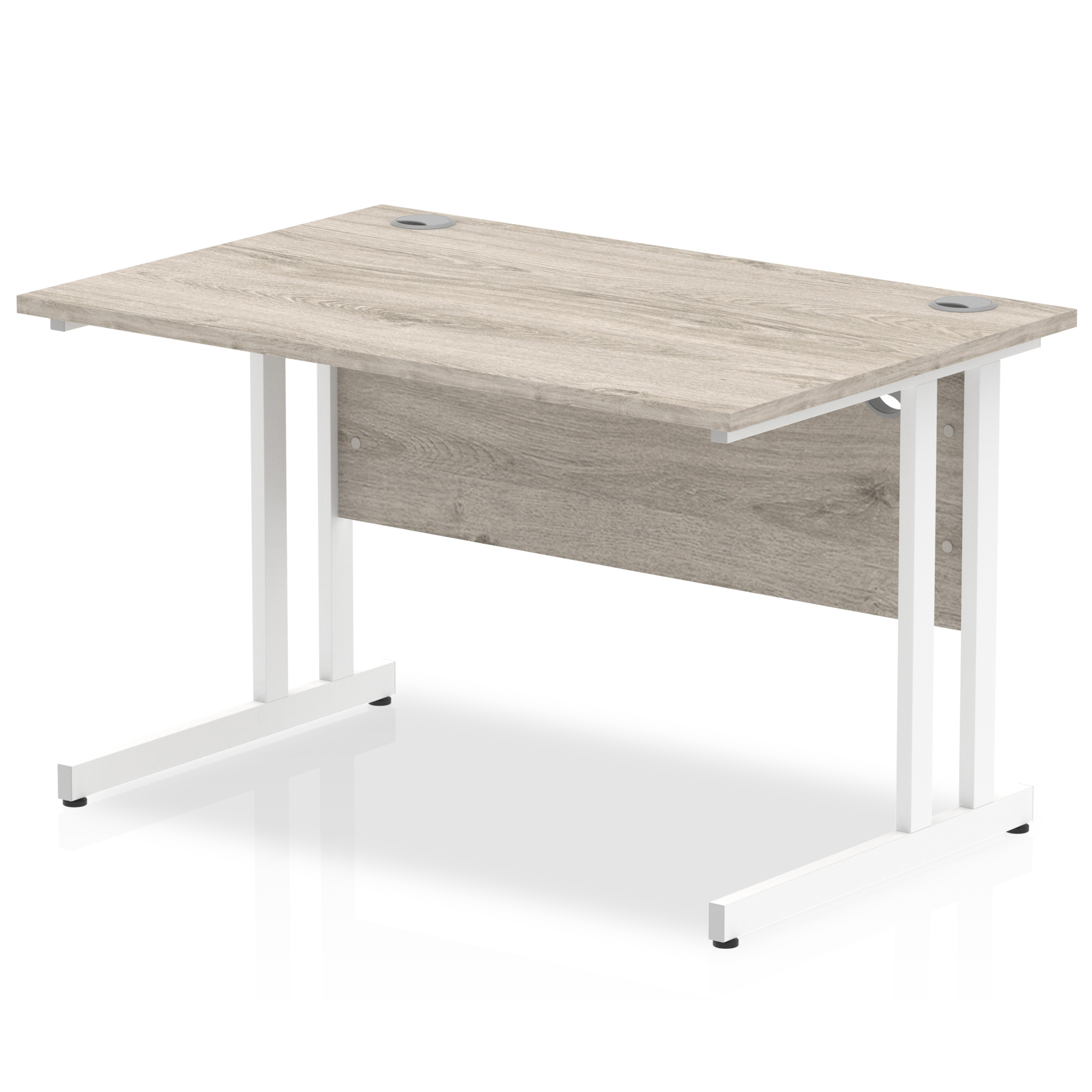 Grey Oak / White Frame