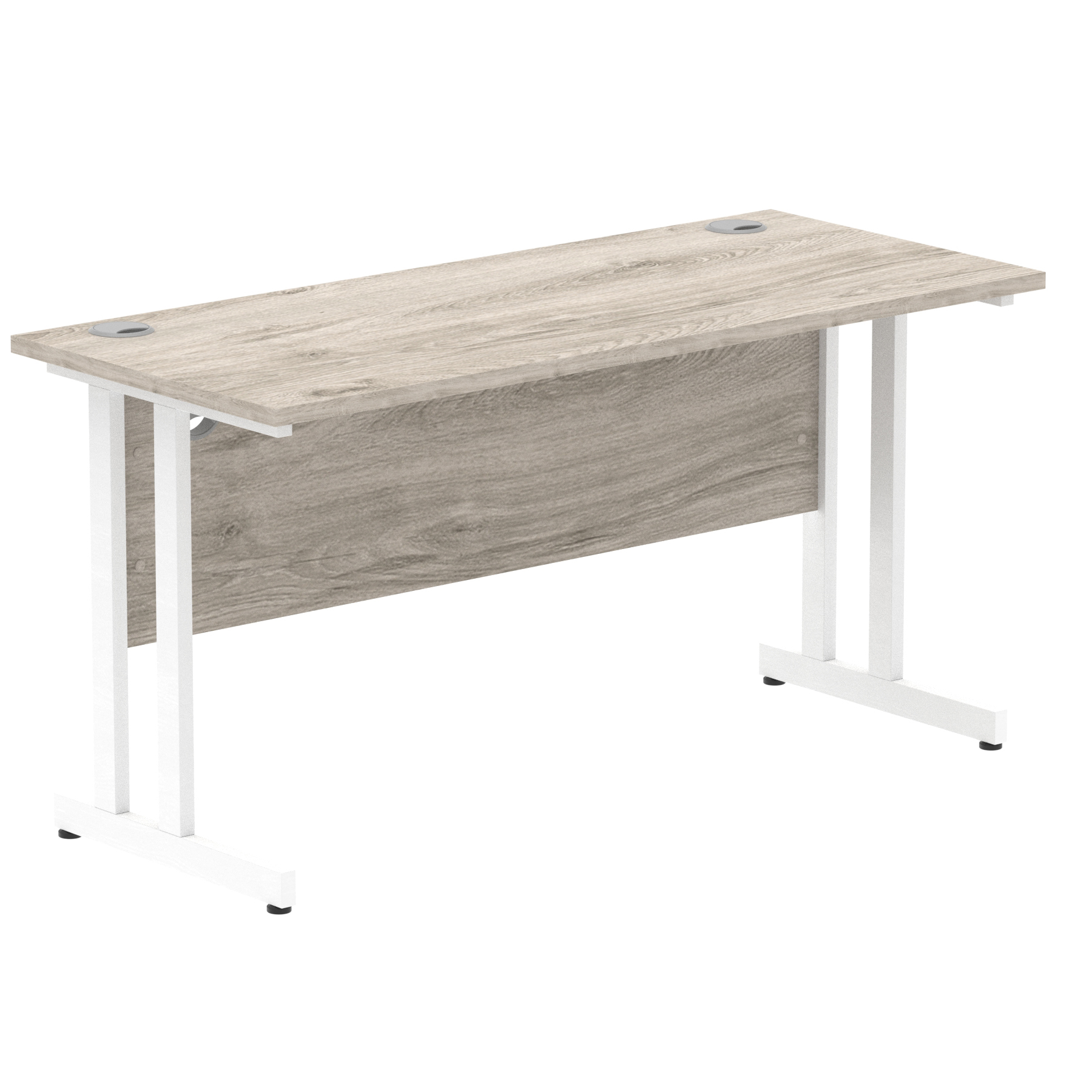 Grey Oak / White Frame