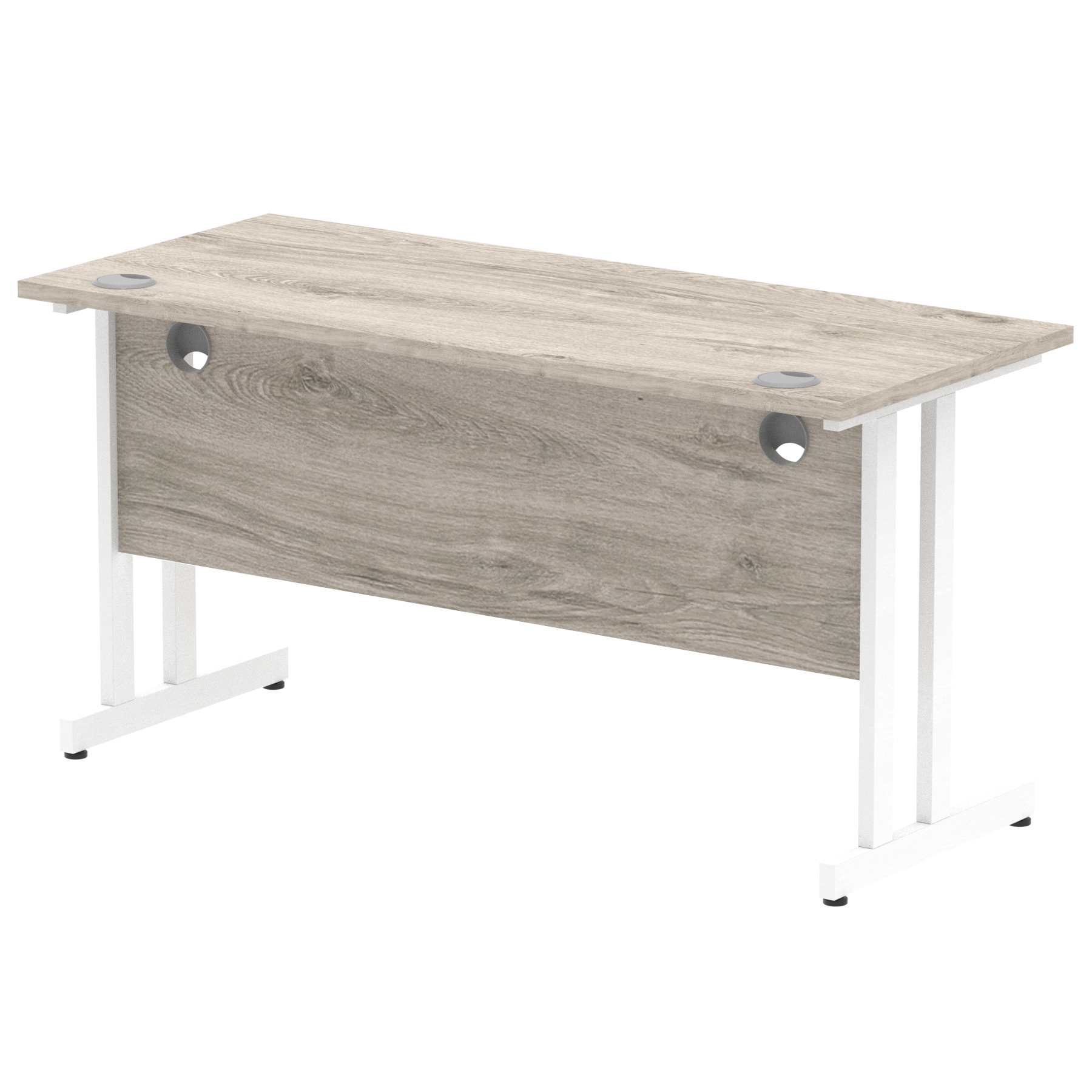 Grey Oak / White Frame
