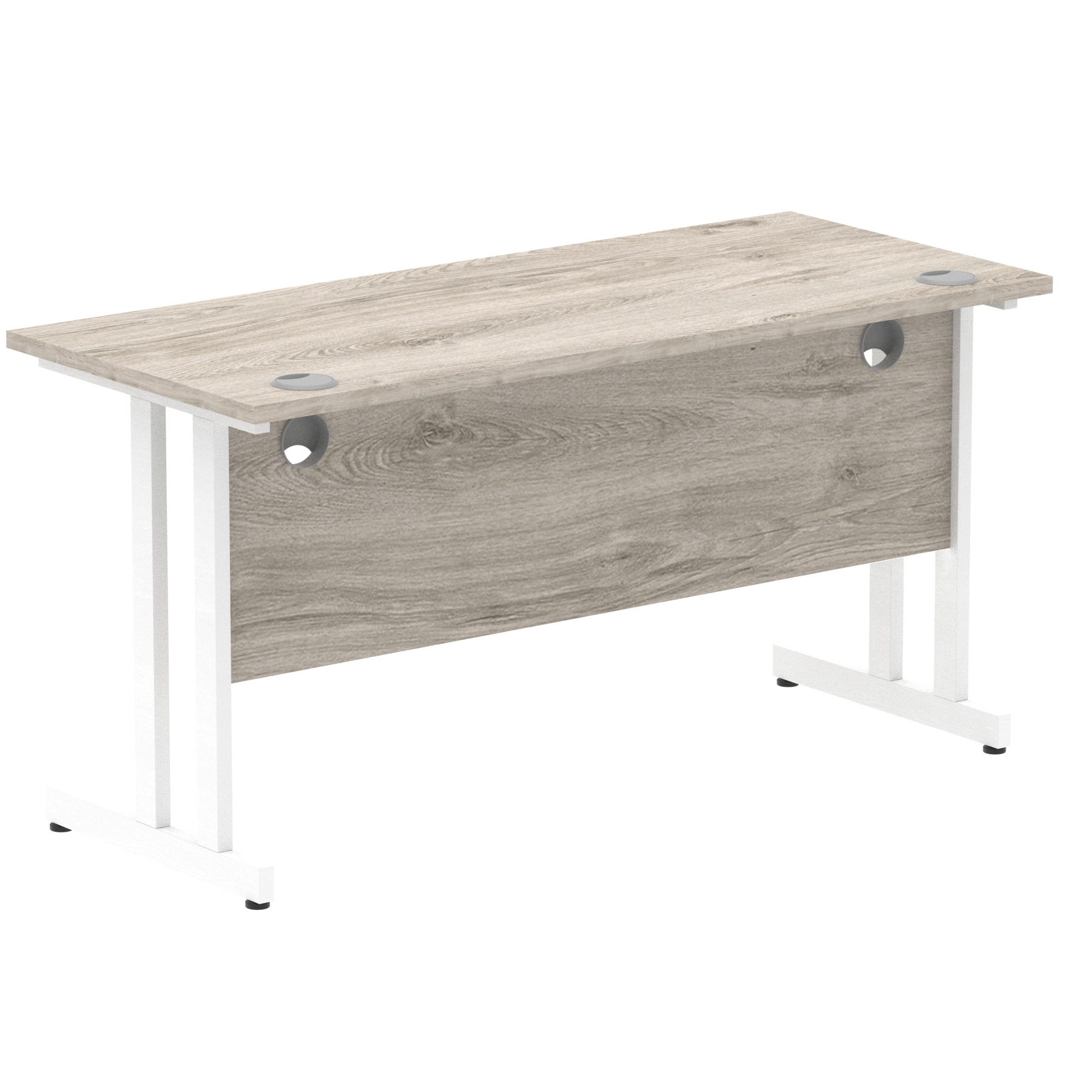 Grey Oak / White Frame