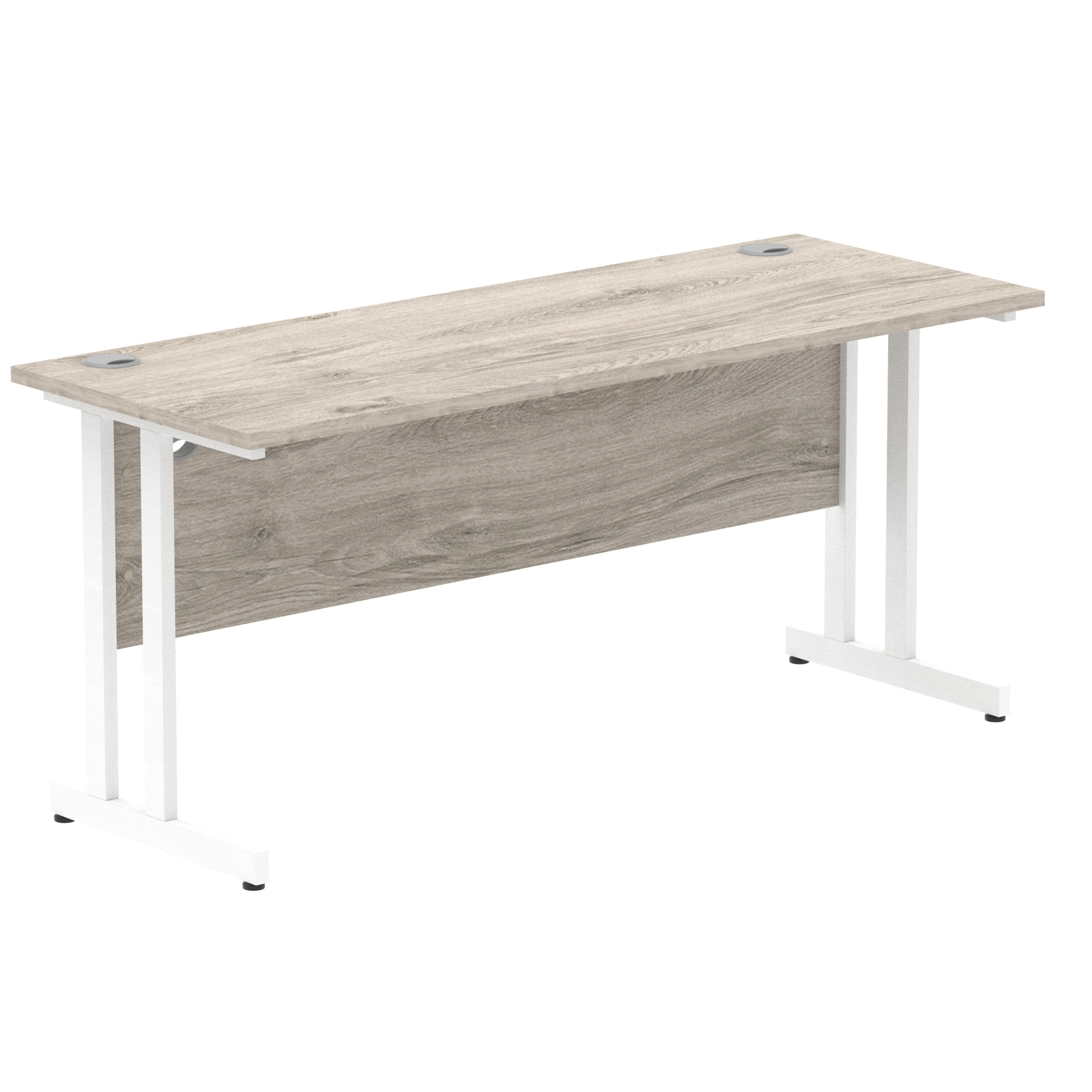 Grey Oak / White Frame