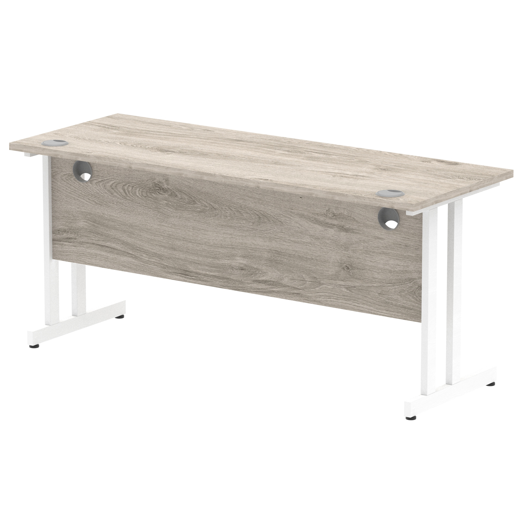 Grey Oak / White Frame