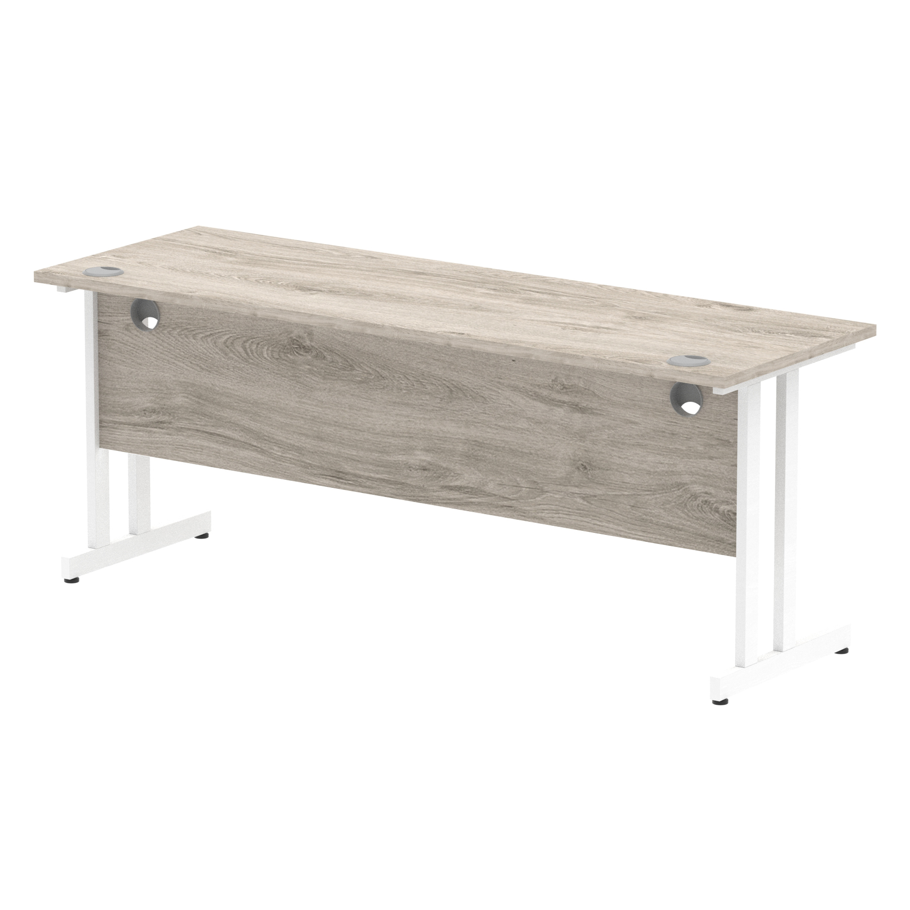 Grey Oak / White Frame