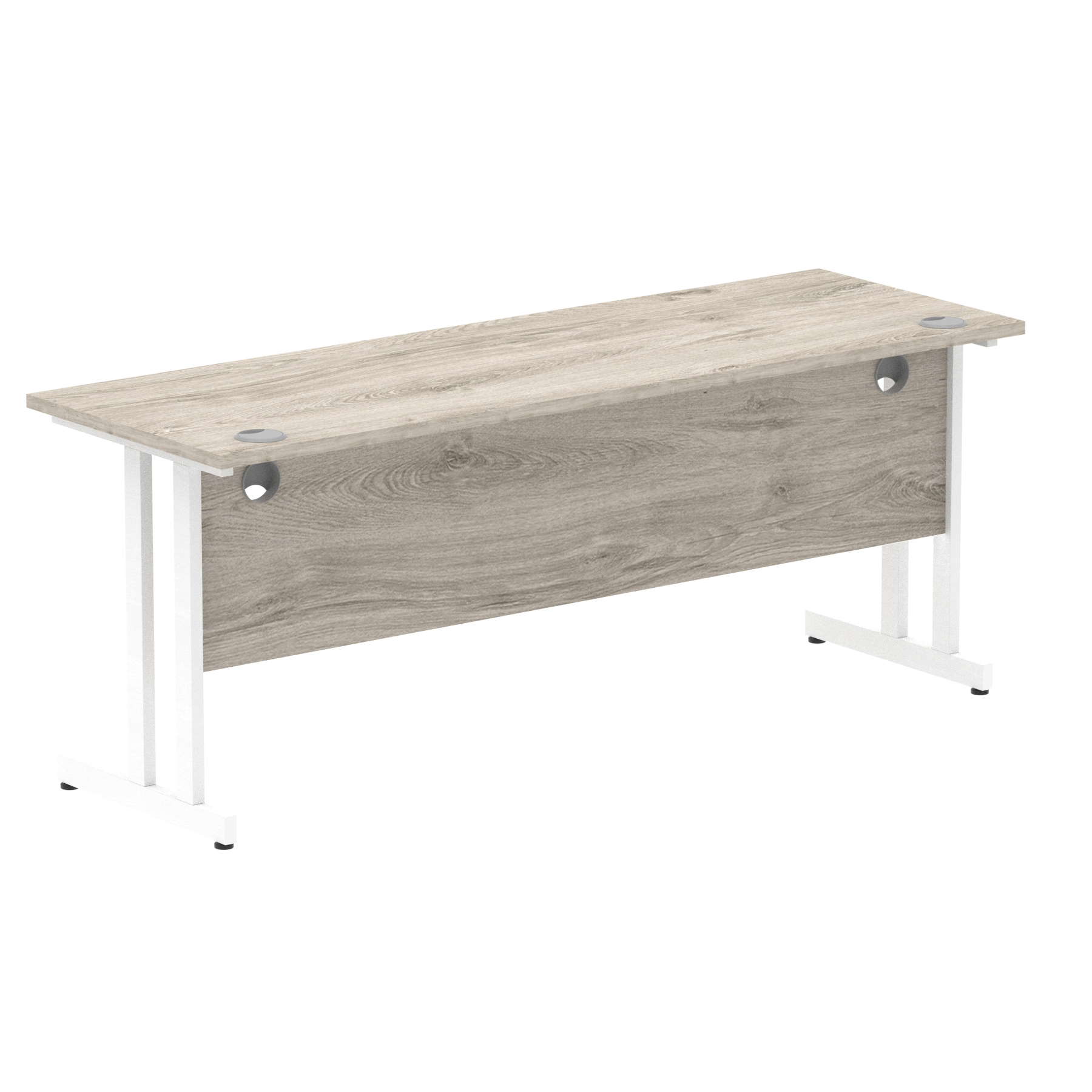 Grey Oak / White Frame