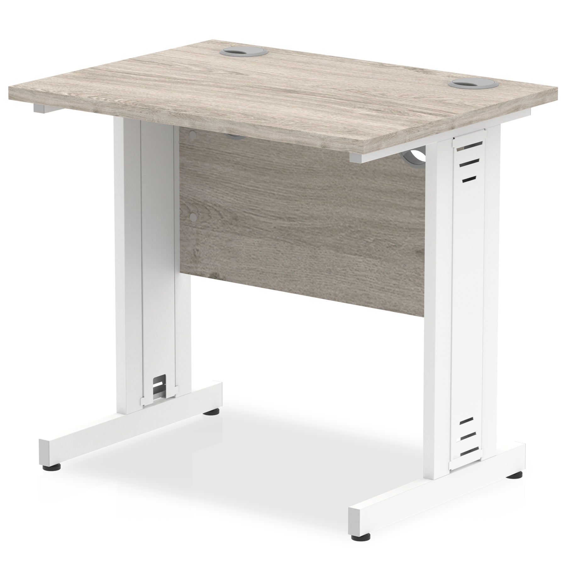 Grey Oak / White Frame