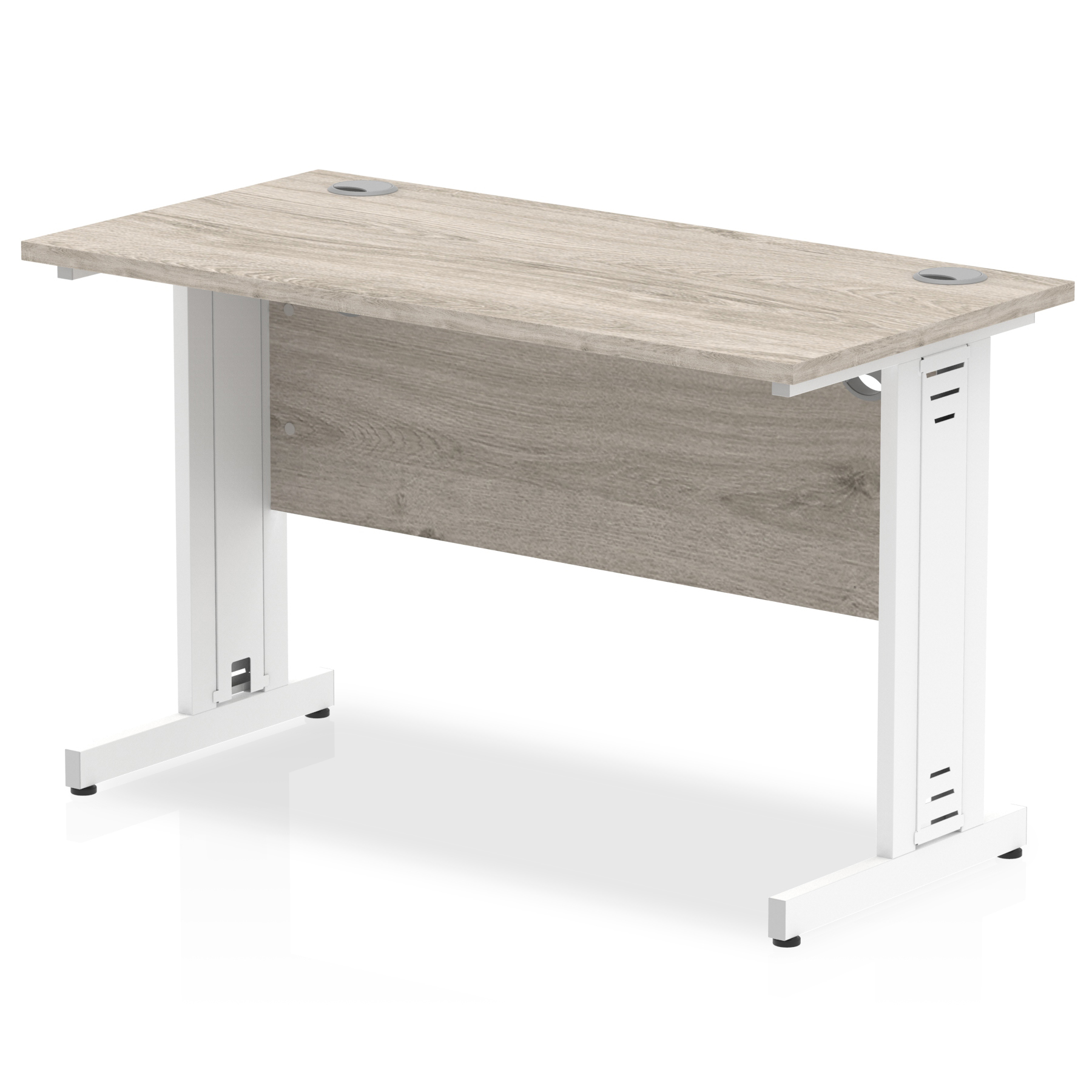 Grey Oak / White Frame