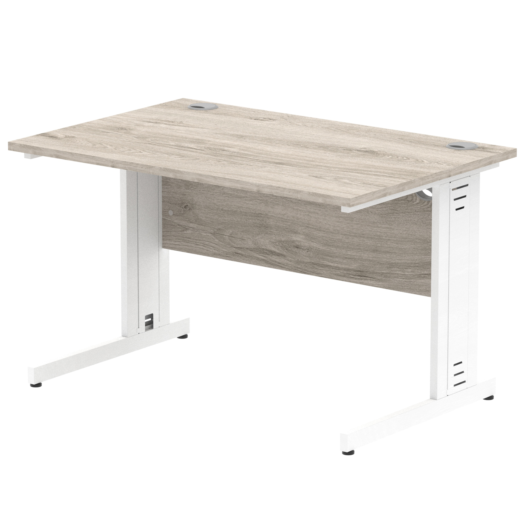 Grey Oak / White Frame
