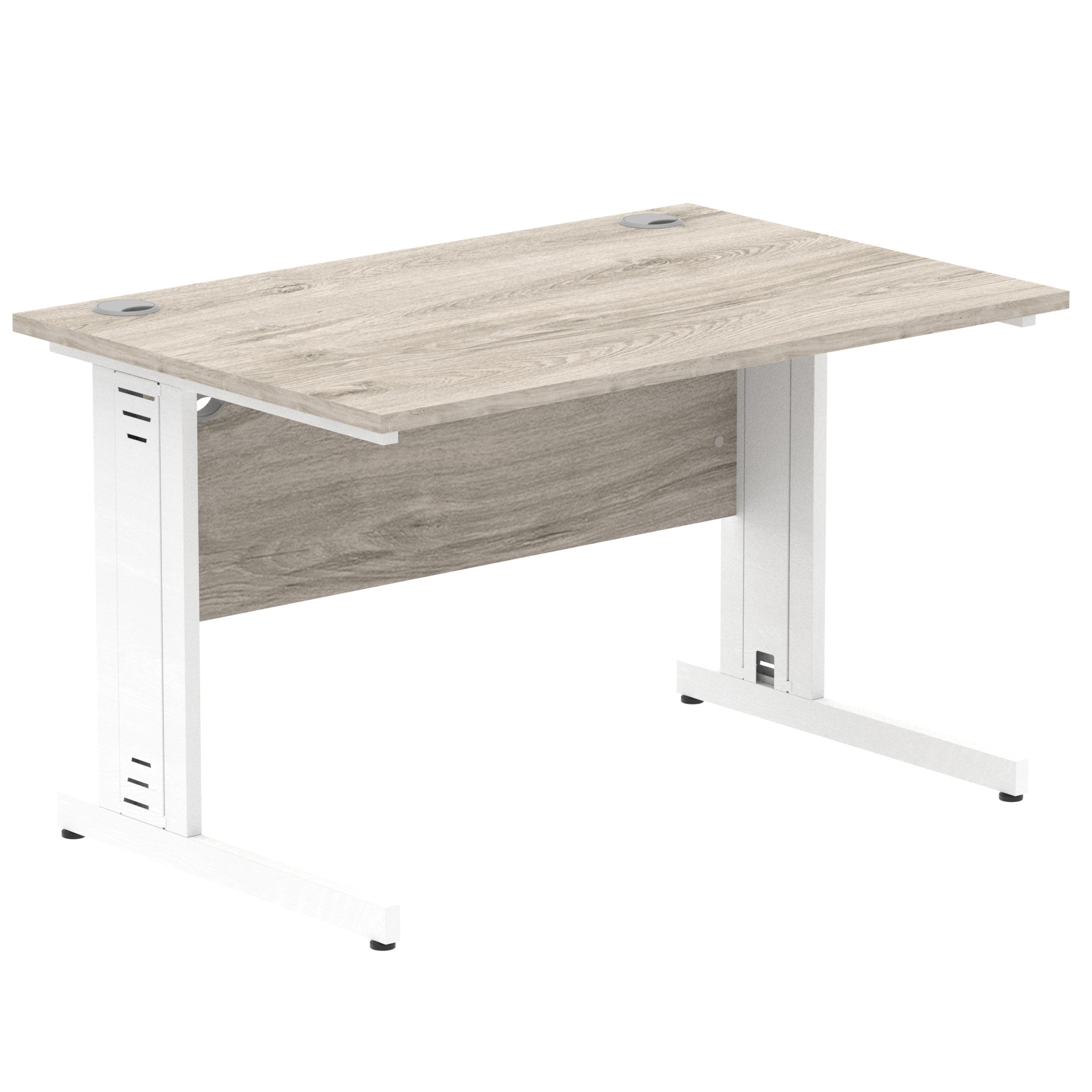 Grey Oak / White Frame